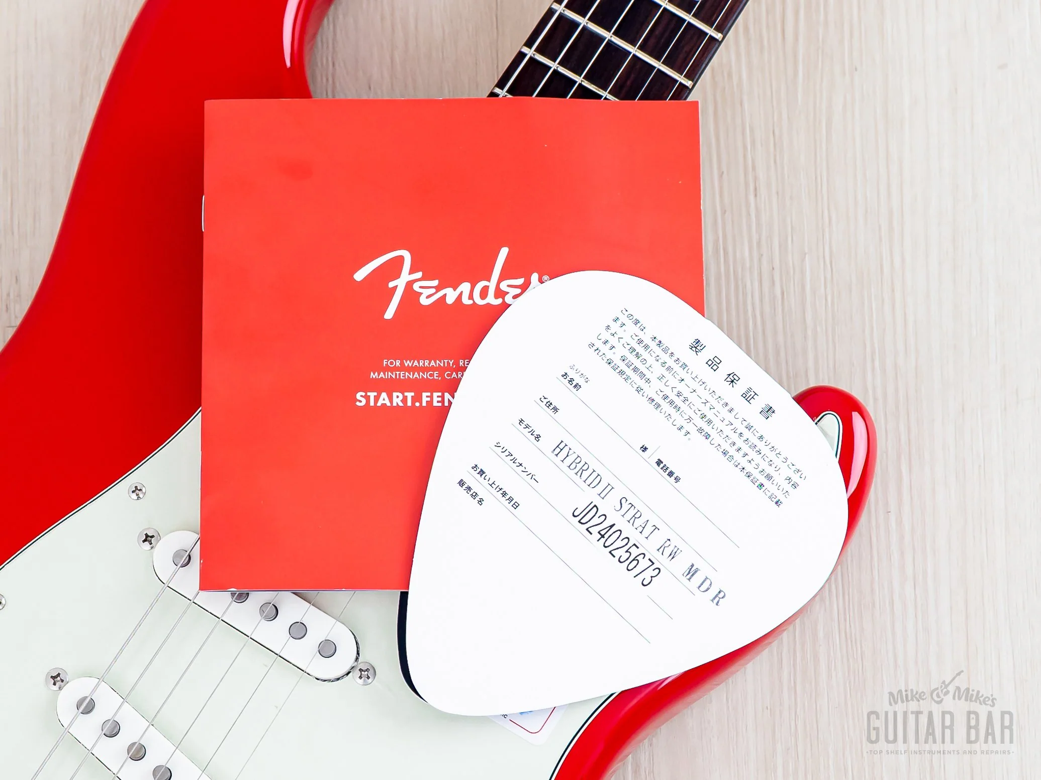 2024 Fender Hybrid II Stratocaster '60s Spec Modena Red, Mint w/ Hangtags, Japan MIJ - Image 16