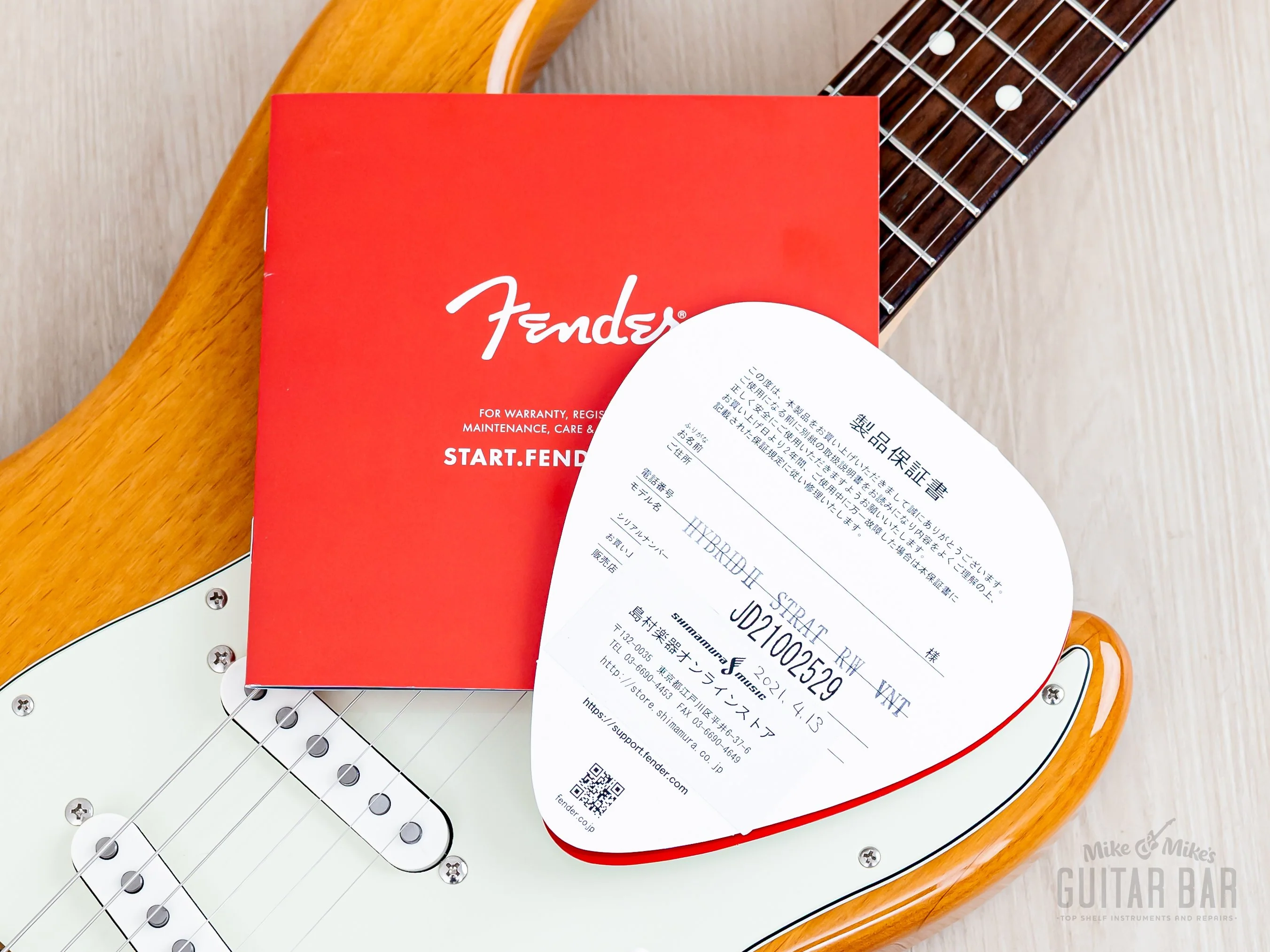 2021 Fender Hybrid II Stratocaster Vintage Natural, Mint w/ Hangtags, Japan MIJ - Image 16
