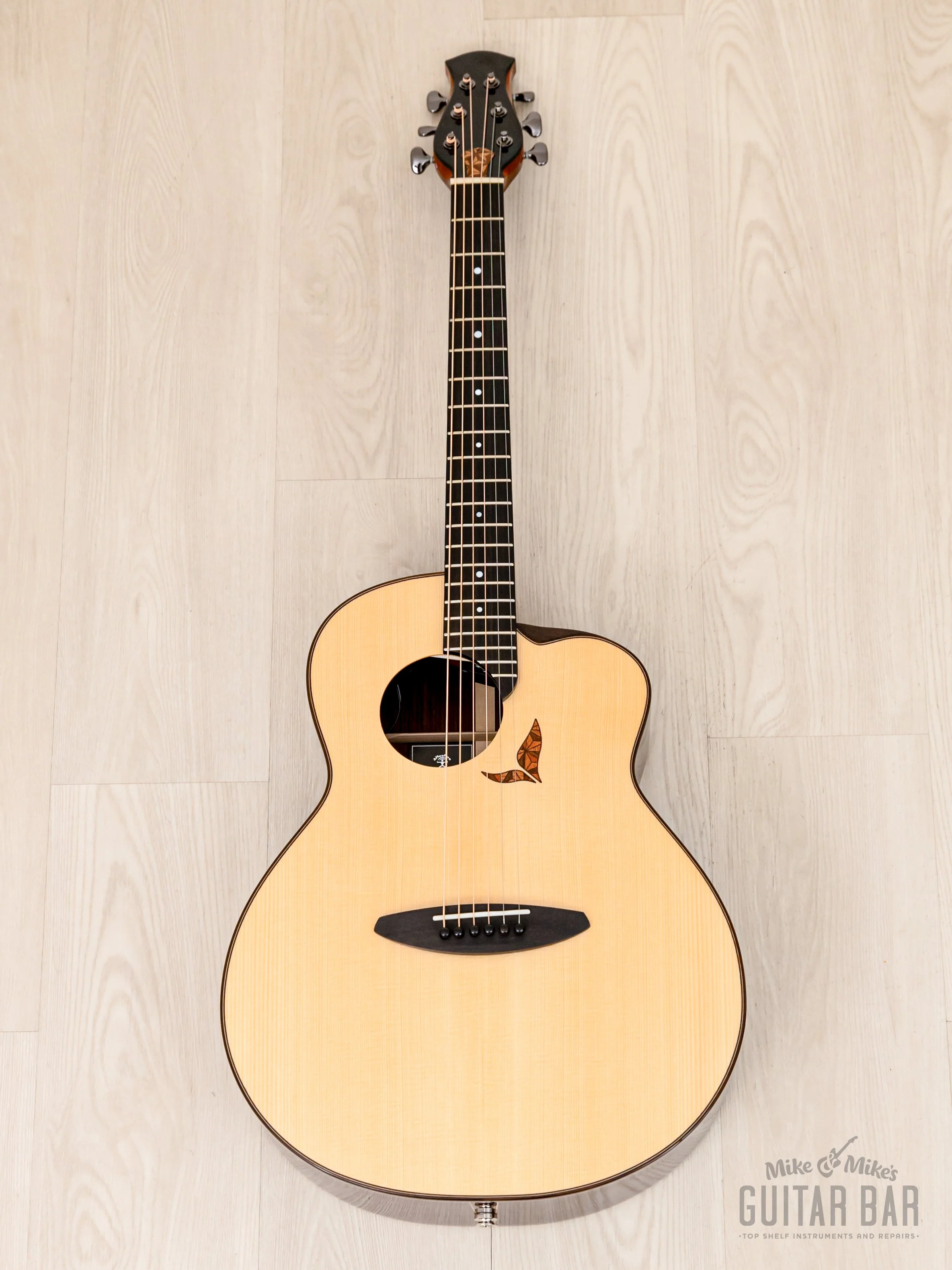 2022 aNueNue Acoustic Future Series LS700E Acoustic Electric Guitar, Spruce & Rosewood, Mint w/ Case, Tags - Image 2