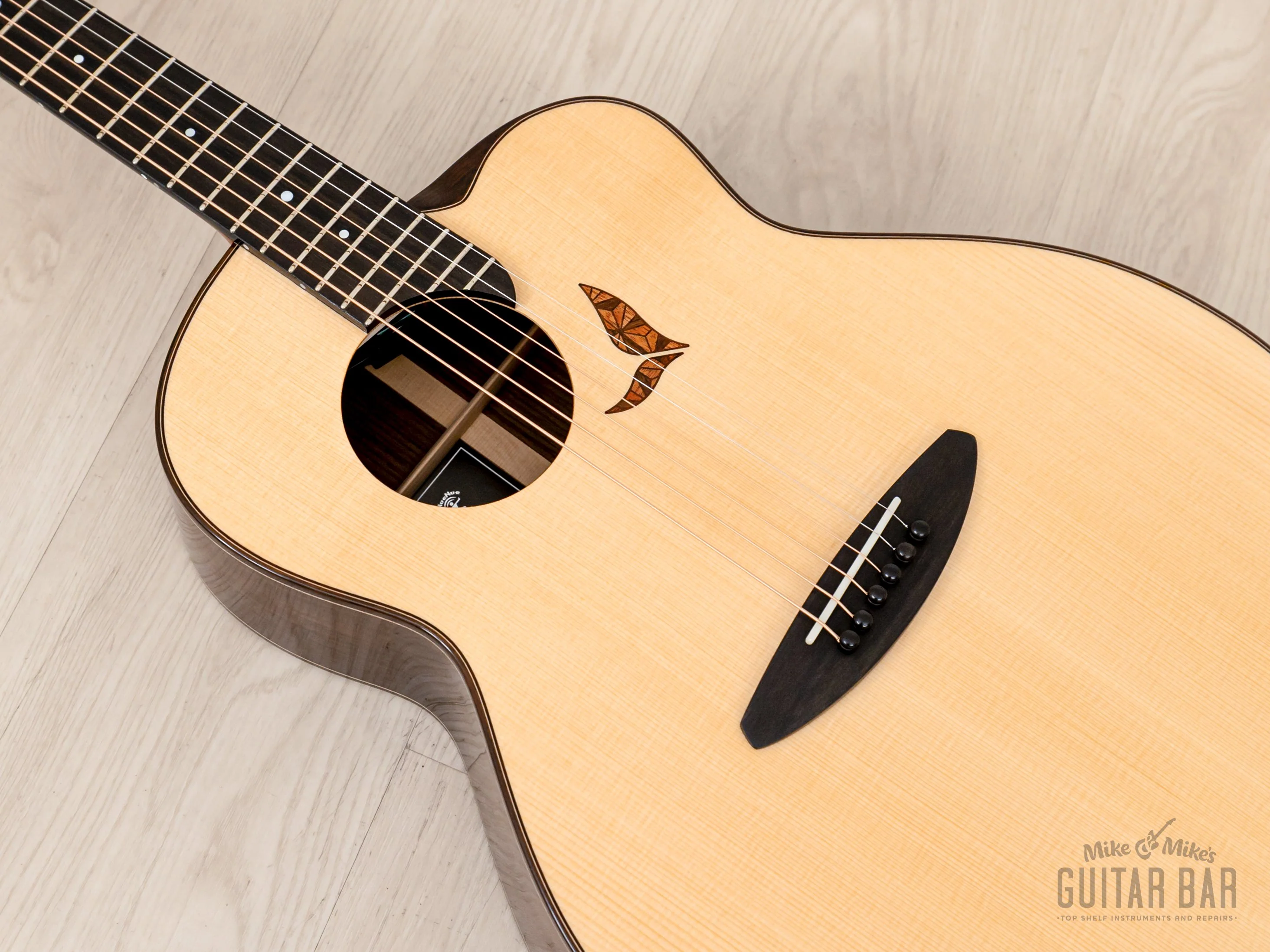 2022 aNueNue Acoustic Future Series LS700E Acoustic Electric Guitar, Spruce & Rosewood, Mint w/ Case, Tags - Image 7