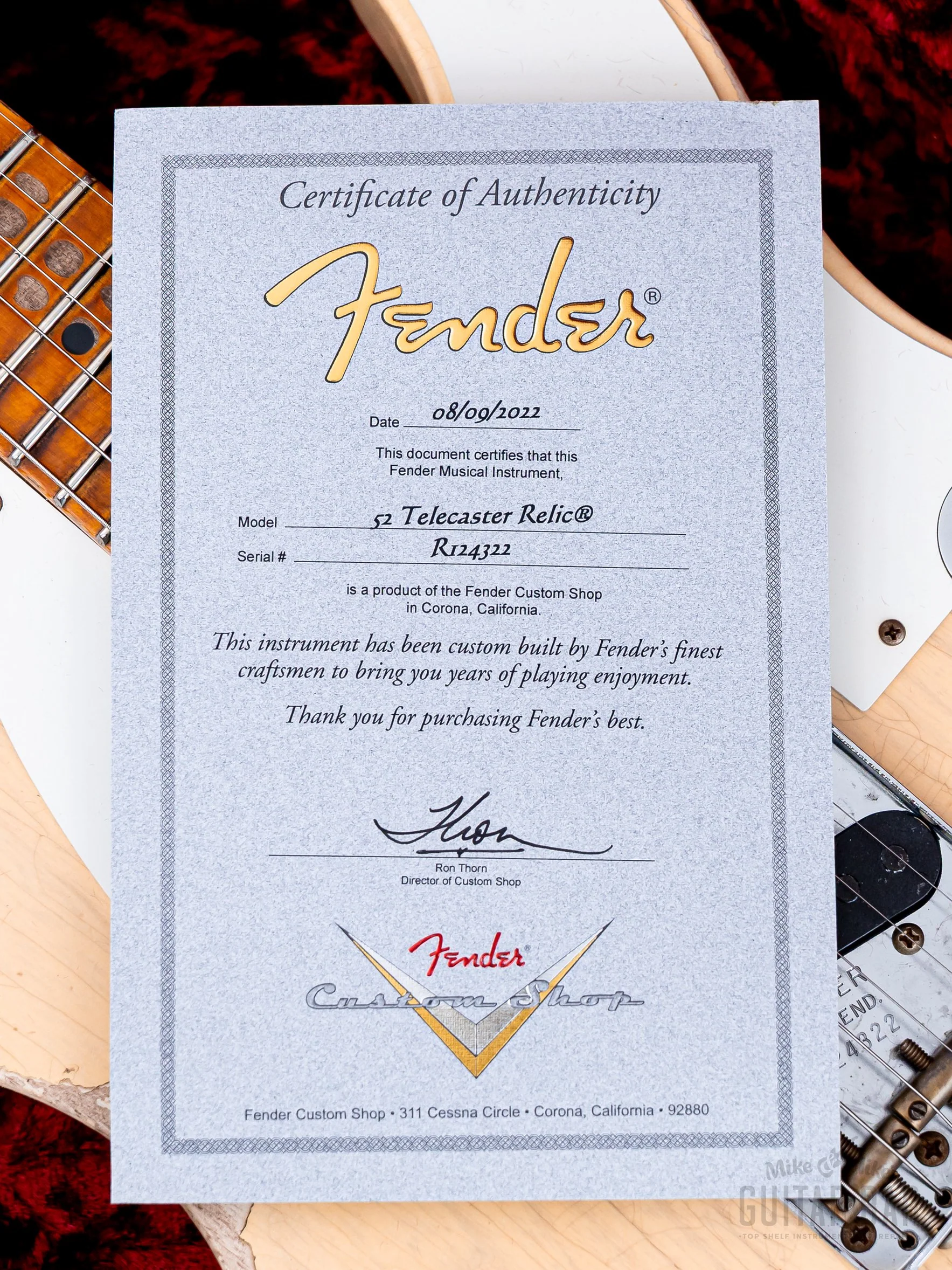 2022 Fender Custom Shop 1952 Telecaster Heavy Relic Faded Nocaster Blonde w/ Case, CoA, Lightweight Ash - Image 18
