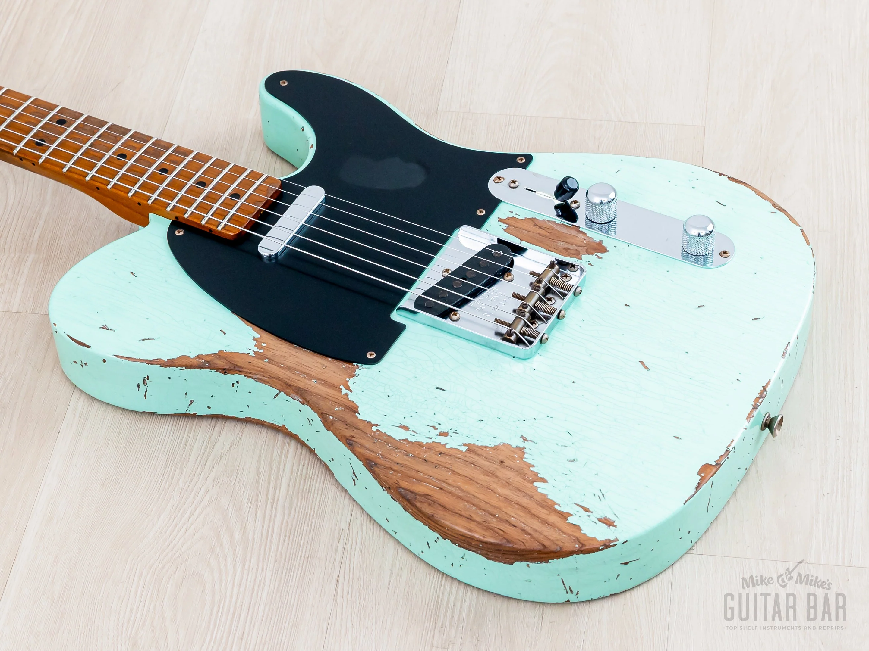 2022 Fender Custom Shop ‘52 Telecaster Roasted Heavy Relic Surf Green w/ Big U Neck, Featherweight - Image 8