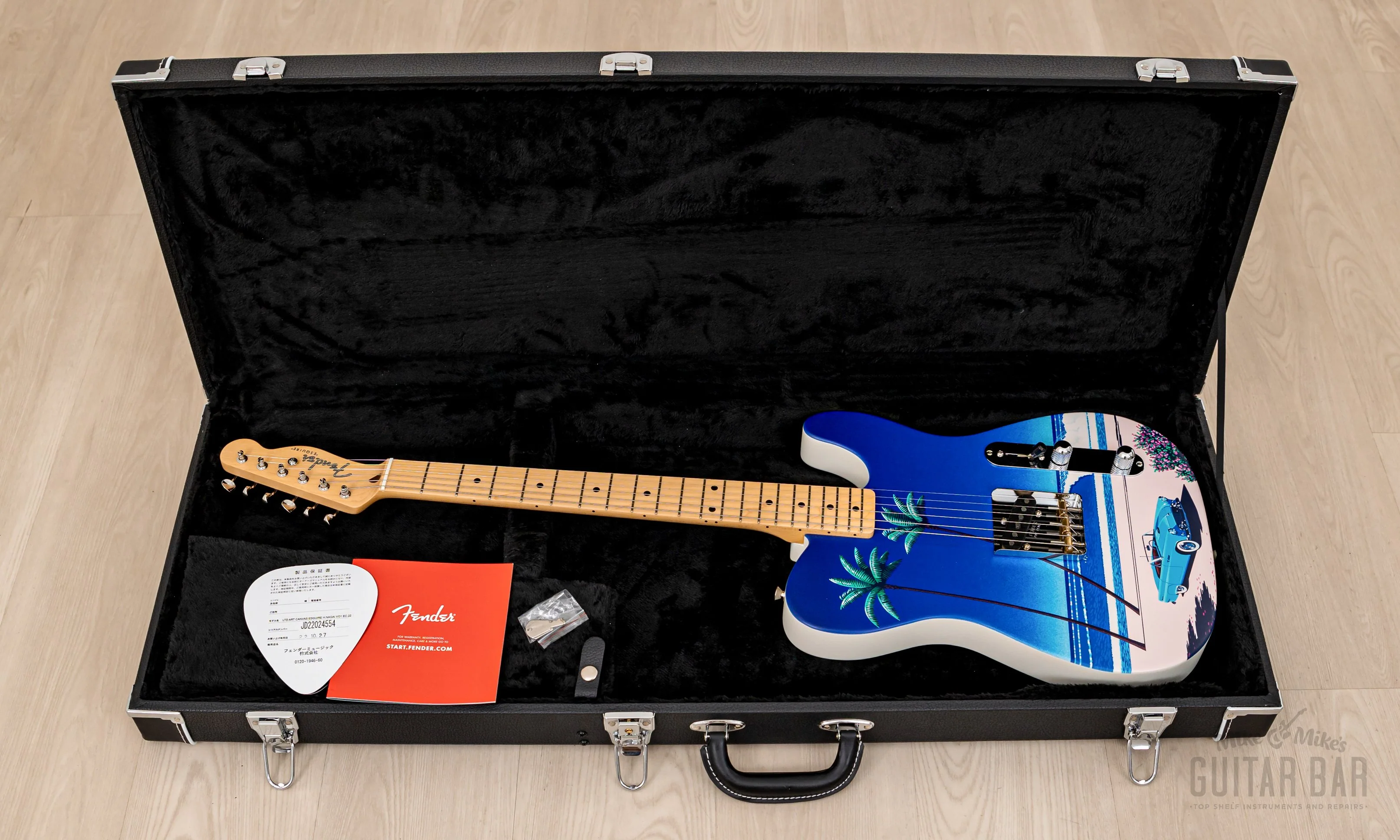 2022 Fender Japan Art Canvas Esquire Hiroshi Nagai No 1, Mint w/ Case & Hangtags, 1 of 30 - Image 15