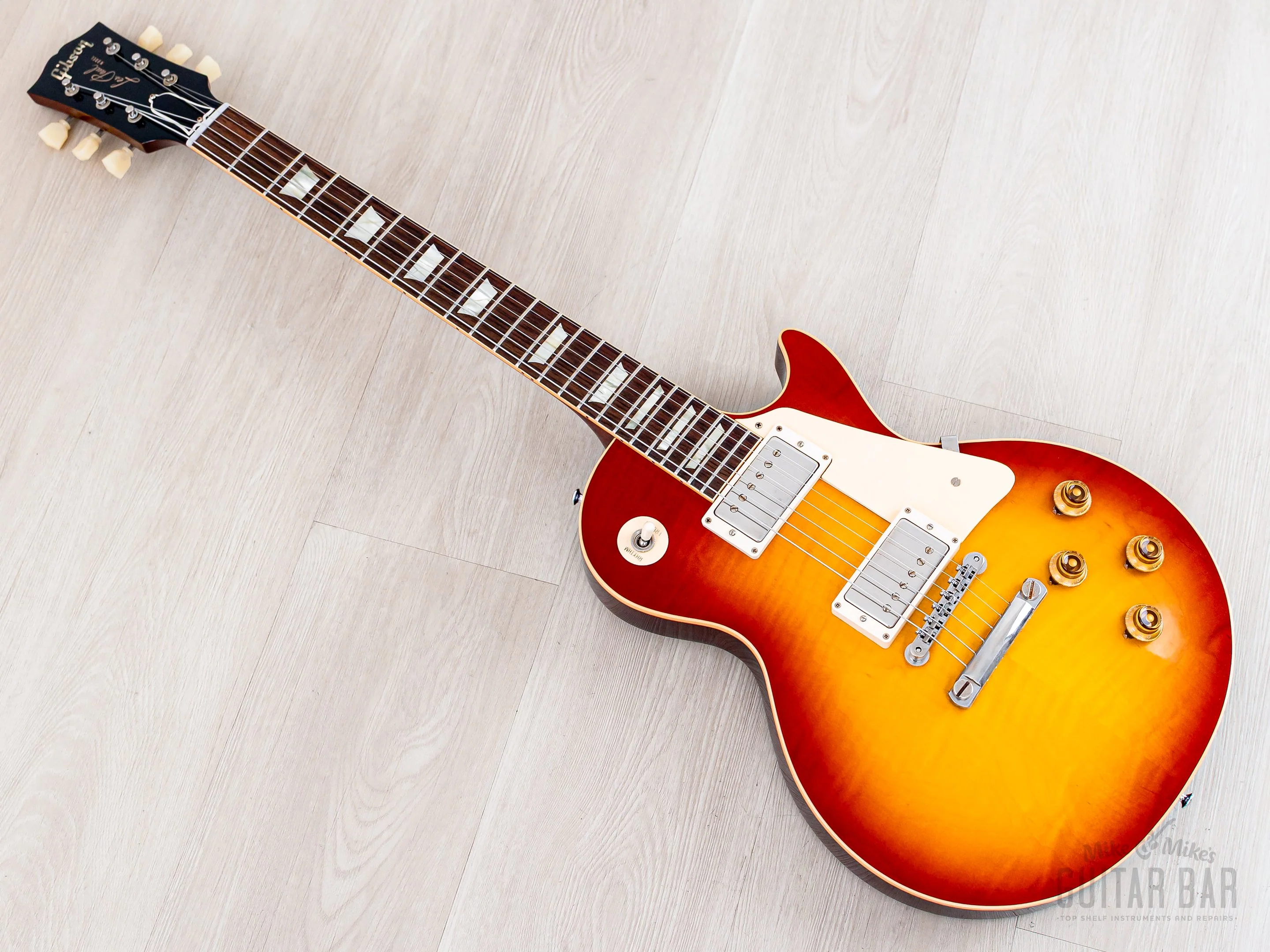 2022 Gibson Custom Shop Historic 1959 Les Paul Standard R9 70th Anniversary Washed Cherry Sunburst Gloss - Image 11