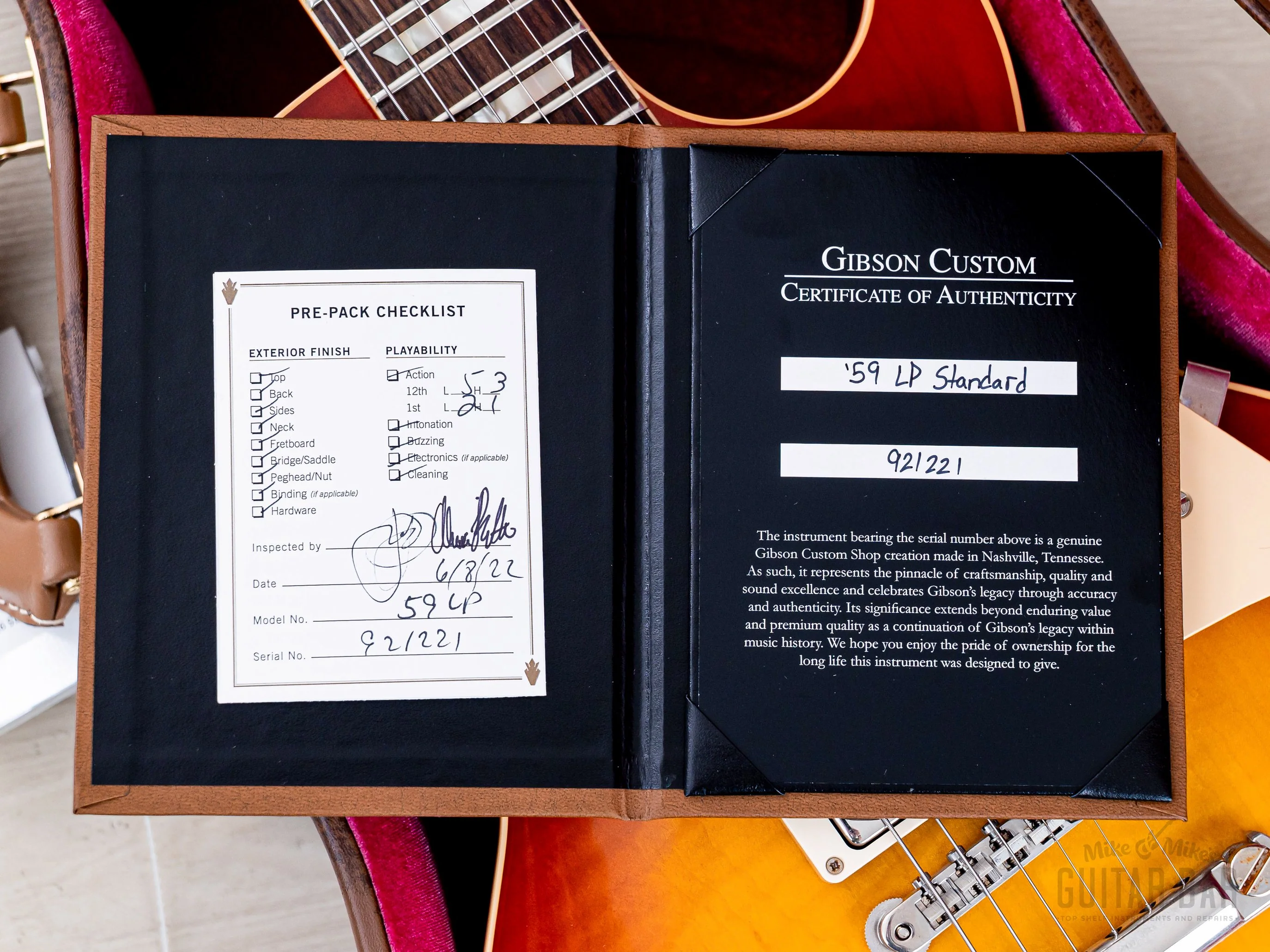 2022 Gibson Custom Shop Historic 1959 Les Paul Standard R9 70th Anniversary Washed Cherry Sunburst Gloss - Image 14