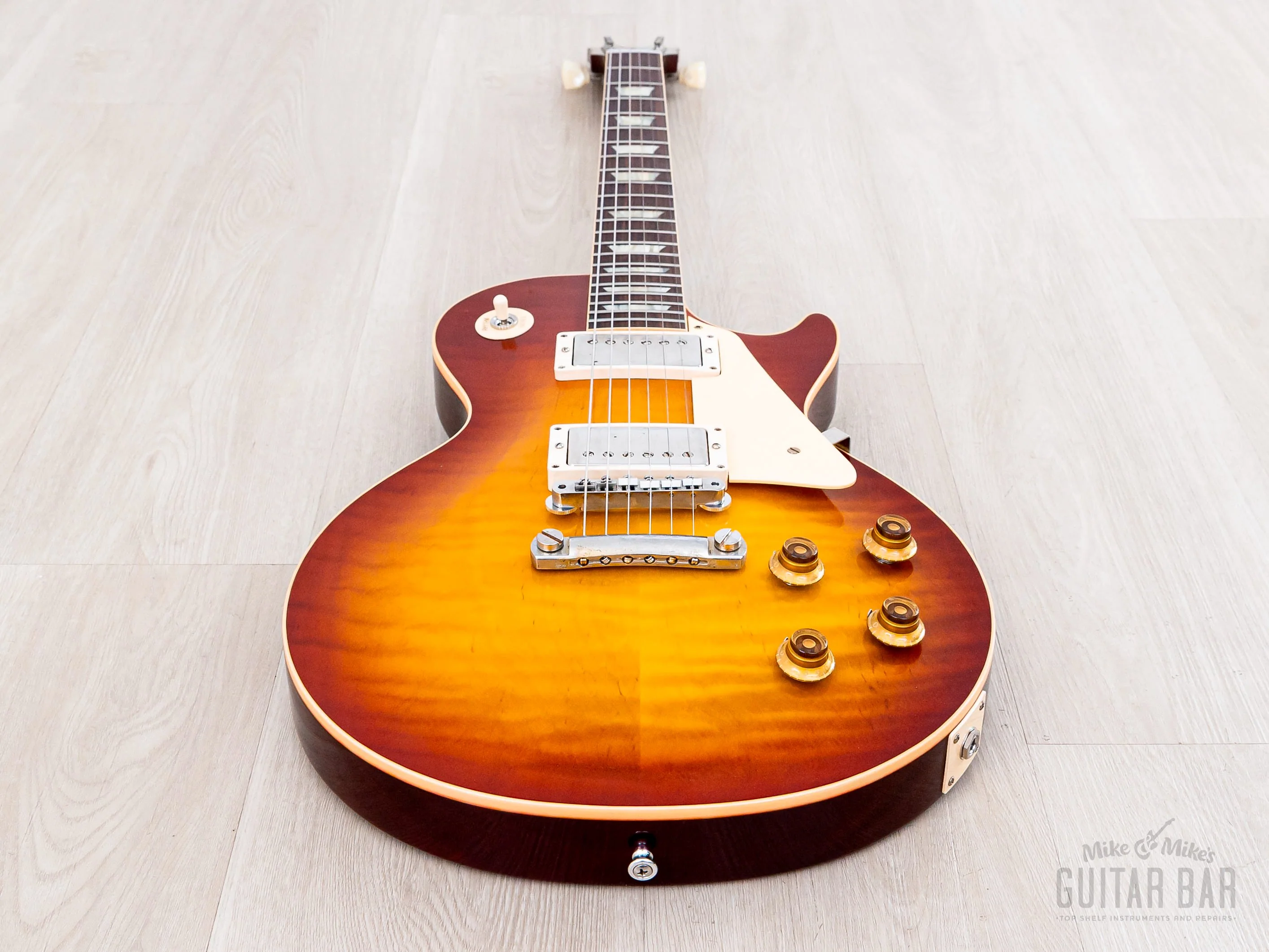 2022 Gibson Custom Shop Historic 1959 Les Paul Standard R9 70th Anniversary Washed Cherry Sunburst Gloss - Image 10