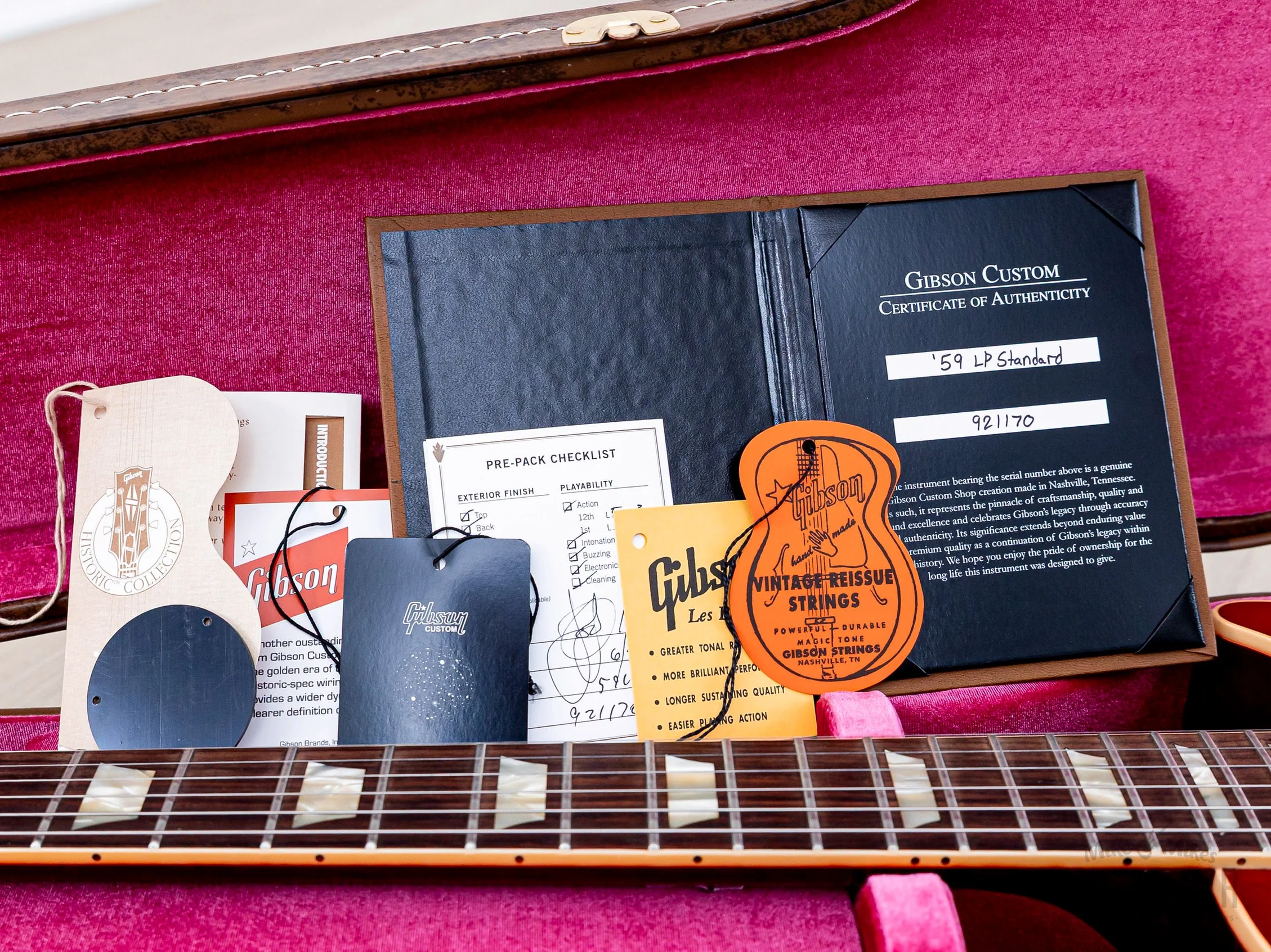 2022 Gibson Custom Shop Historic 1959 Les Paul Standard R9 70th Anniversary Washed Cherry Sunburst Gloss - Image 16