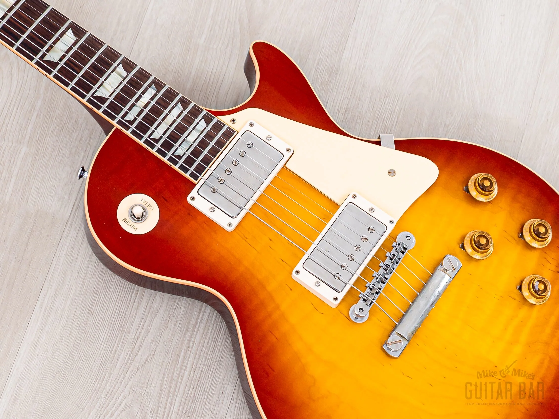 2022 Gibson Custom Shop Historic 1959 Les Paul Standard R9 70th Anniversary Washed Cherry Sunburst Gloss - Image 7