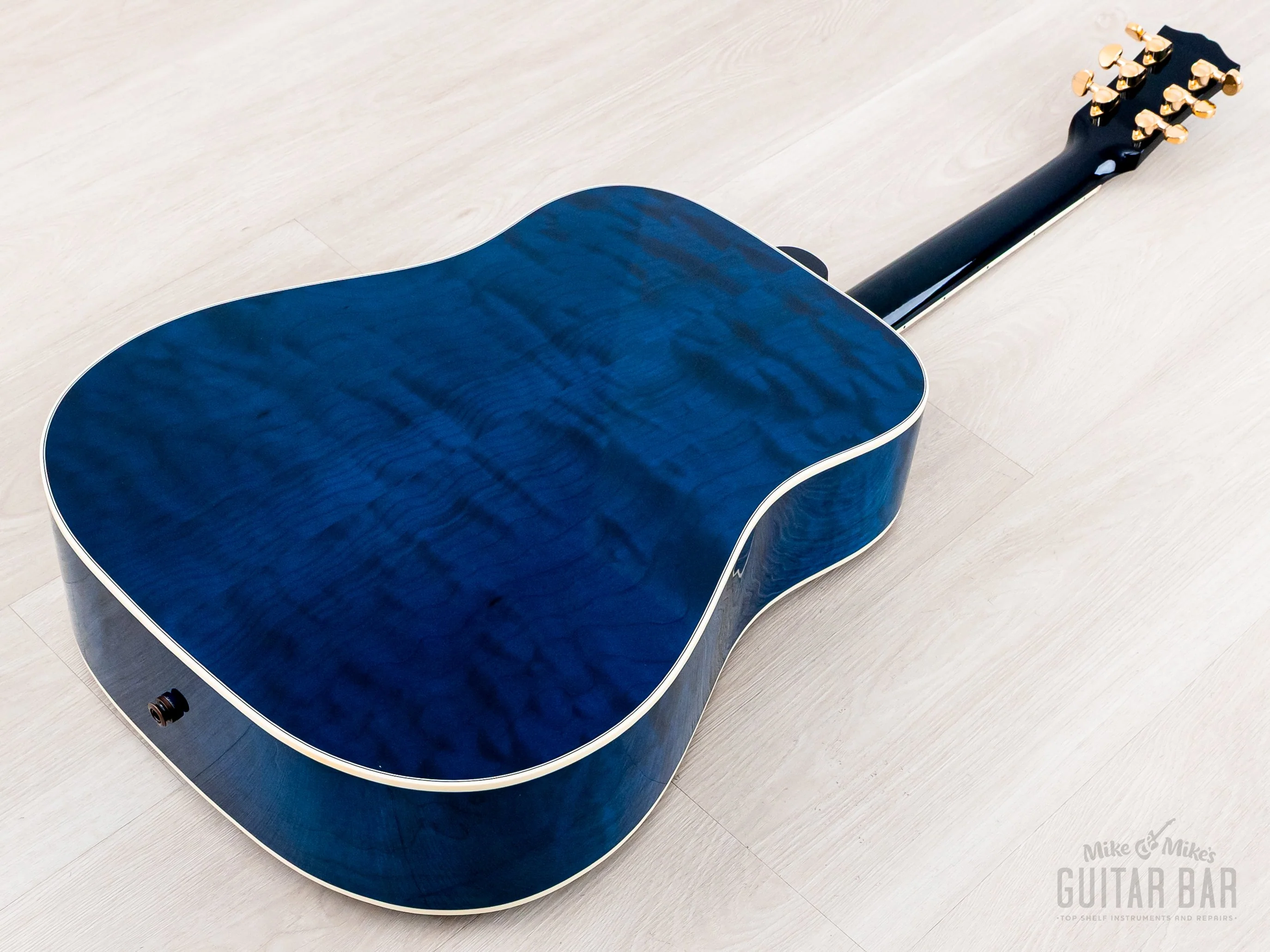 2022 Gibson Custom Shop Hummingbird Acoustic Electric Guitar Viper Blue Quilted Maple, Near-Mint w/ Case - Image 17