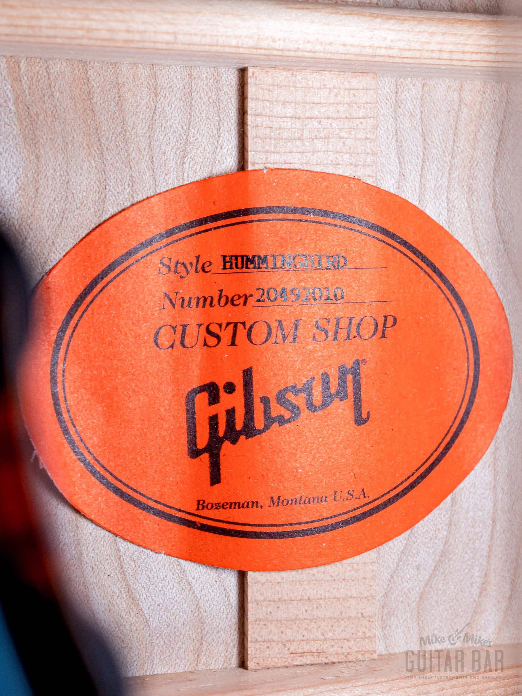 2022 Gibson Custom Shop Hummingbird Acoustic Electric Guitar Viper Blue Quilted Maple, Near-Mint w/ Case - Image 6