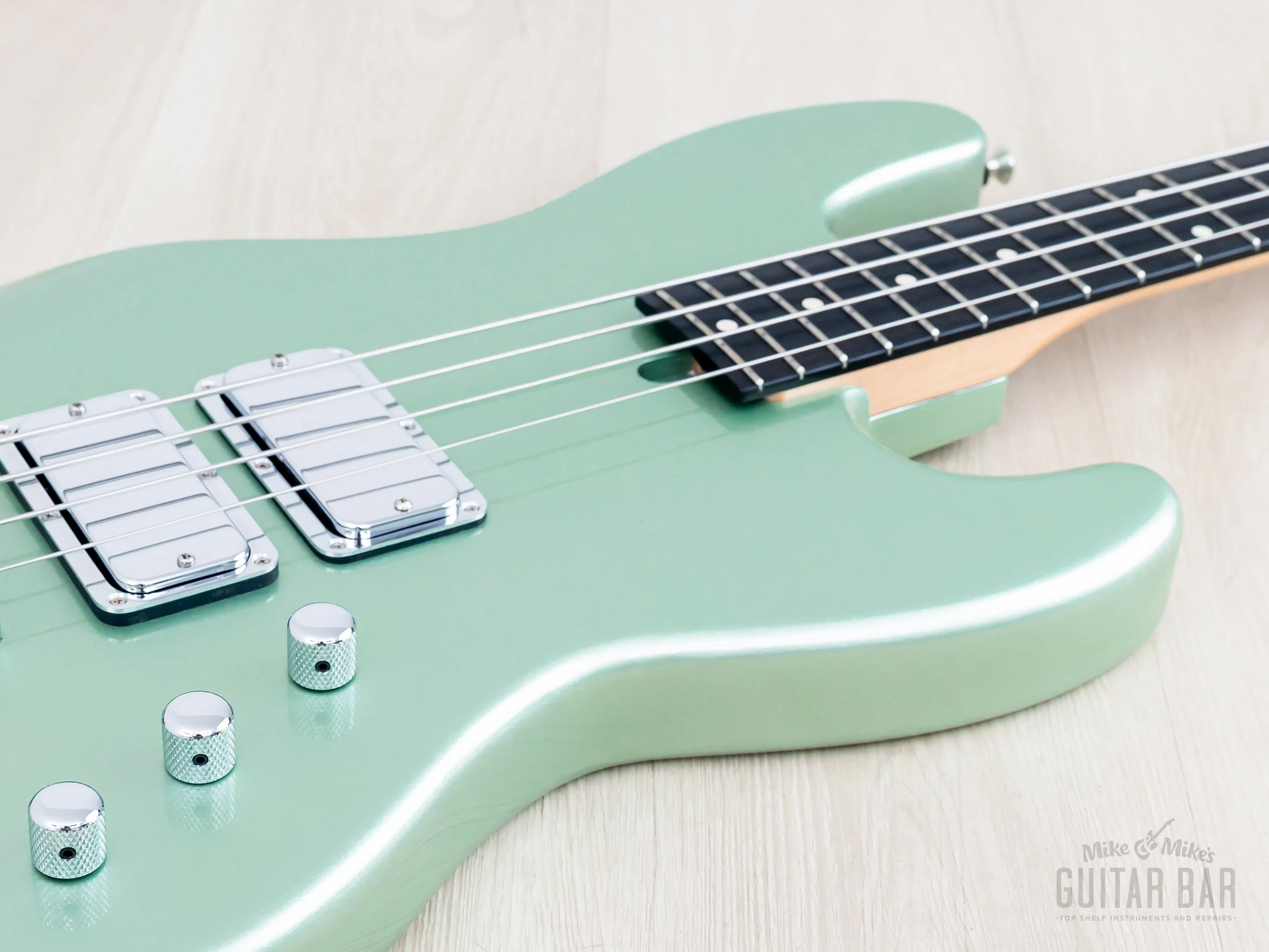 2022 Mike Lull Custom Guitars JT4 Custom Ice Green Metallic, Near-Mint w/ Case - Image 7