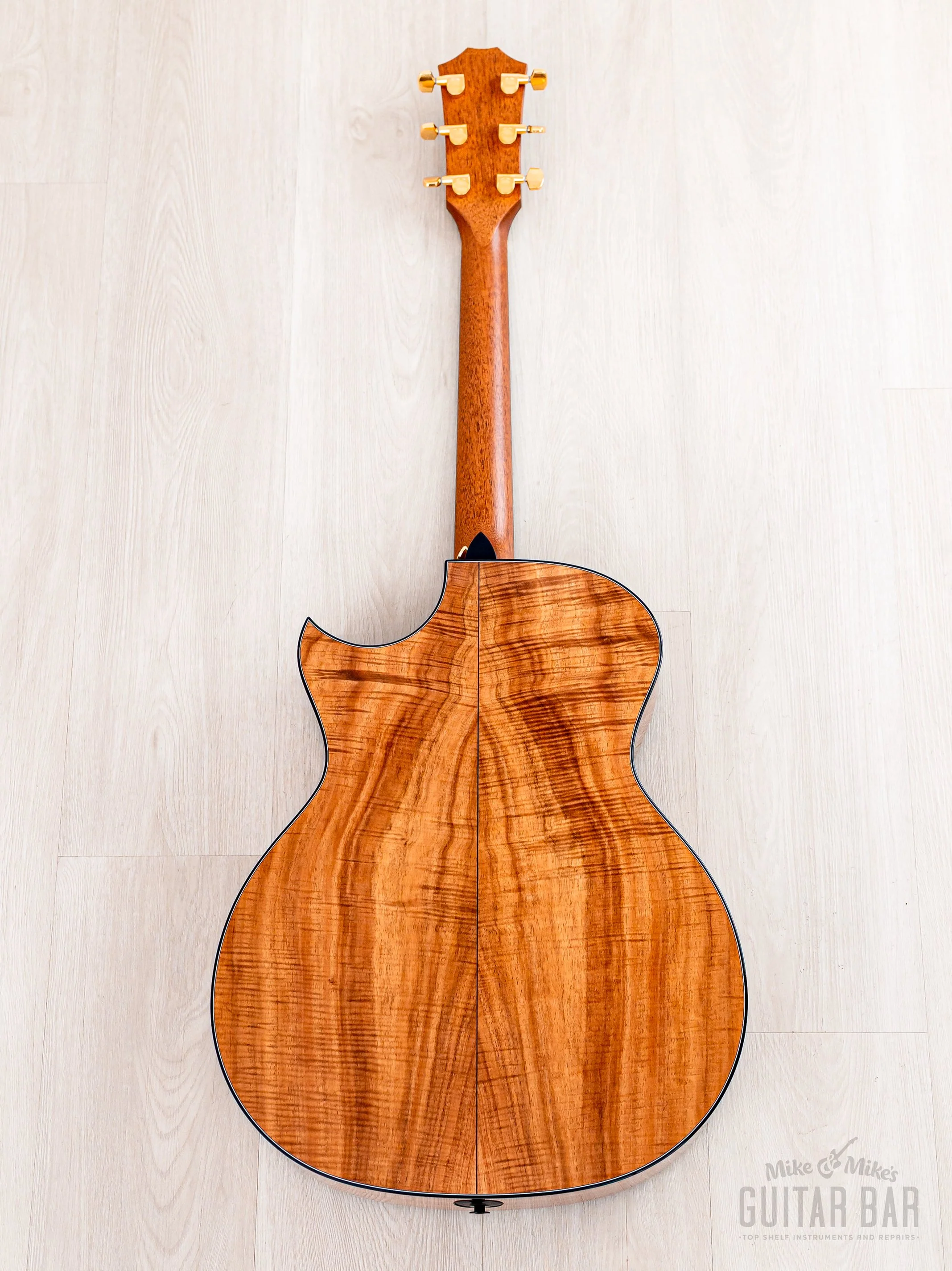 2022 Taylor Custom Grand Auditorium Acoustic Electric Guitar Flame Koa w/ Florentine Cutaway, Short Scale - Image 3