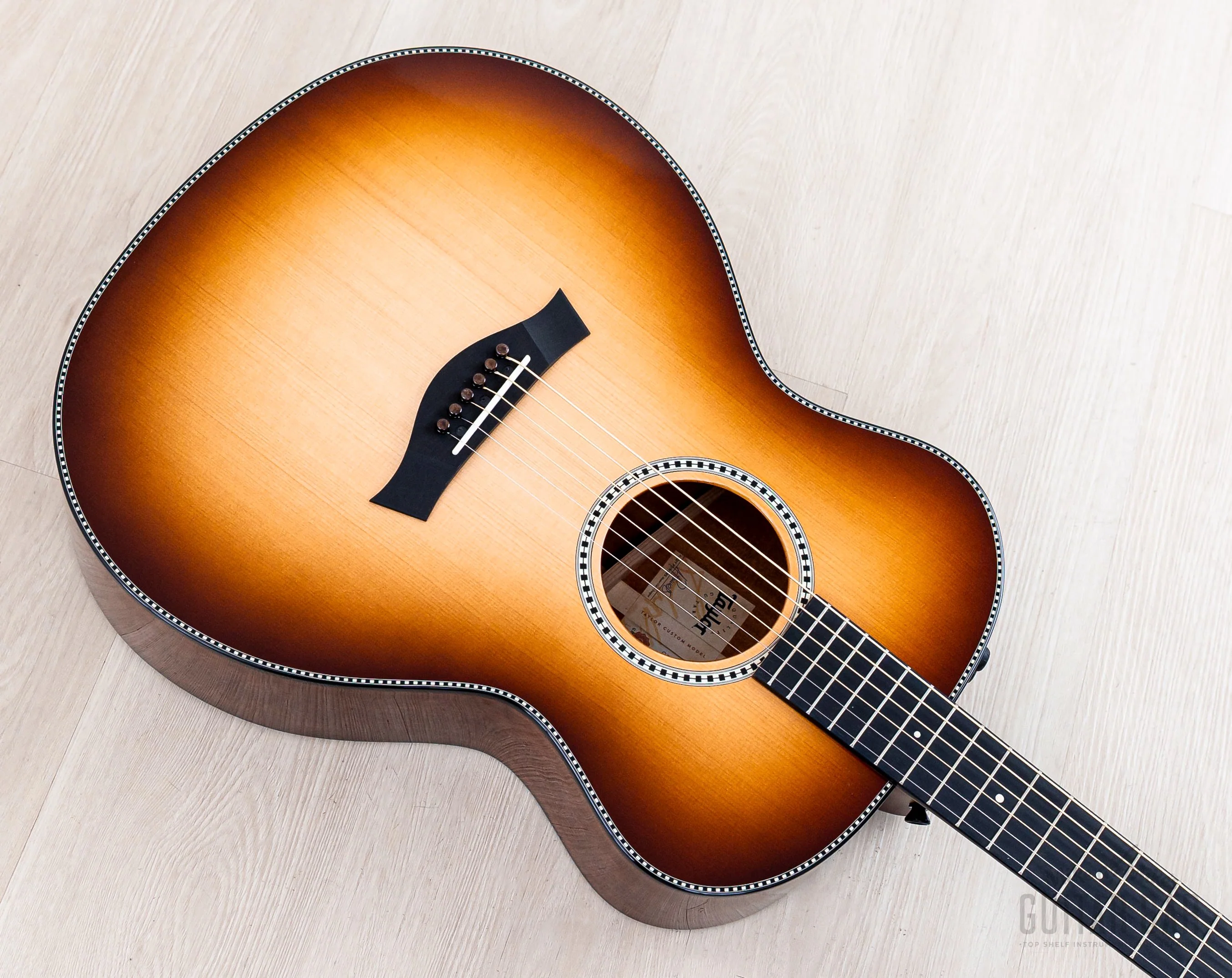 2022 Taylor Custom Grand Auditorium Non-Cutaway Acoustic Electric Guitar w/ Adirondack Top & Rope Binding - Image 10