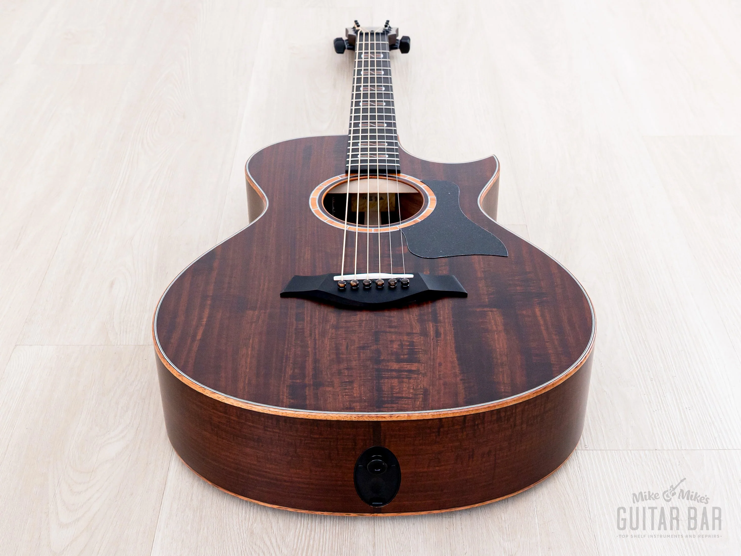 2022 Taylor Custom Grand Concert 12-Fret Flamed Tasmanian Blackwood w/ Florentine Cutaway - Image 12
