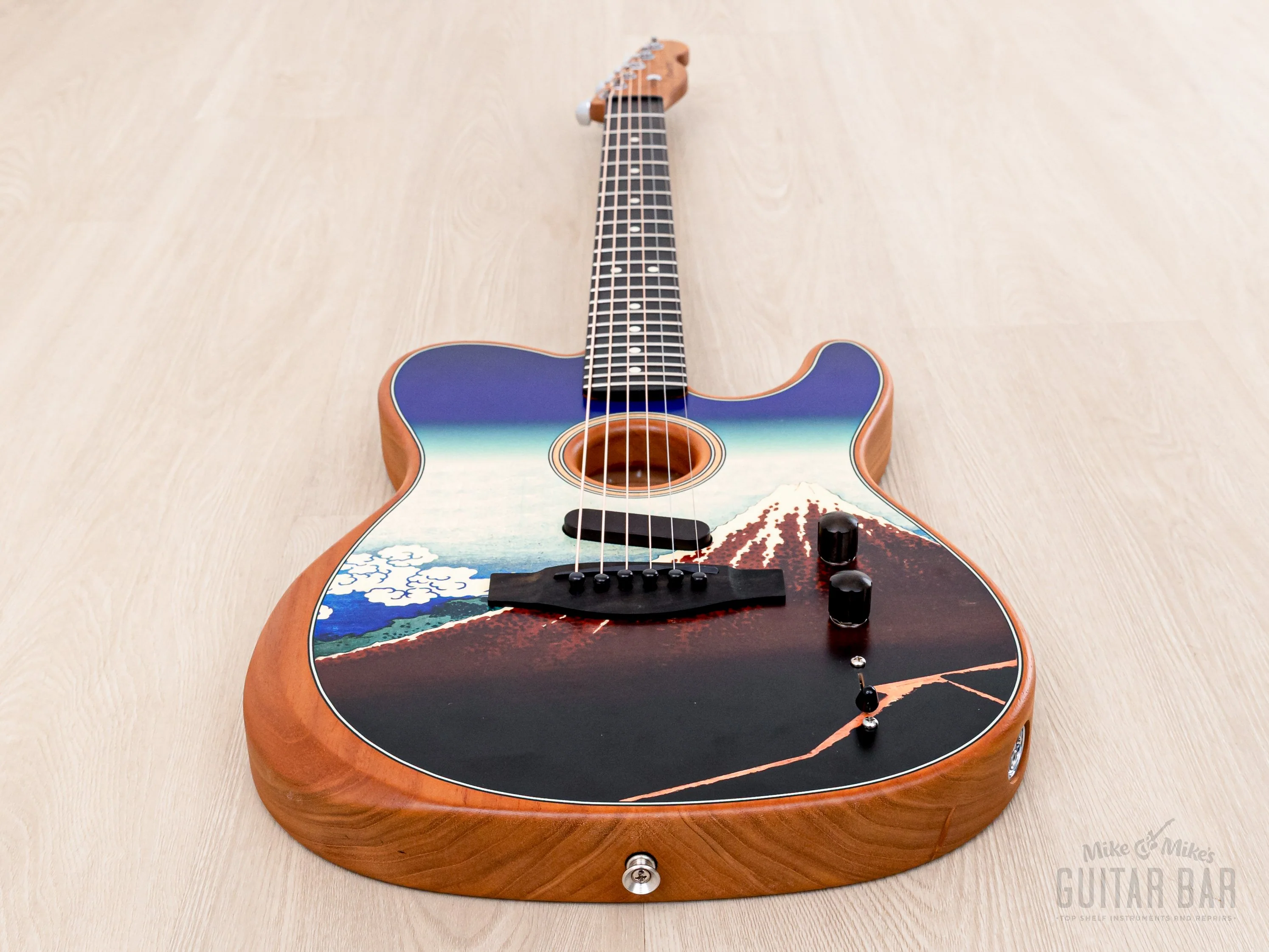 2023 Fender American Acoustasonic Telecaster Tokyo Flagship Limited Edition Hokusai Mt Fuji - Image 10