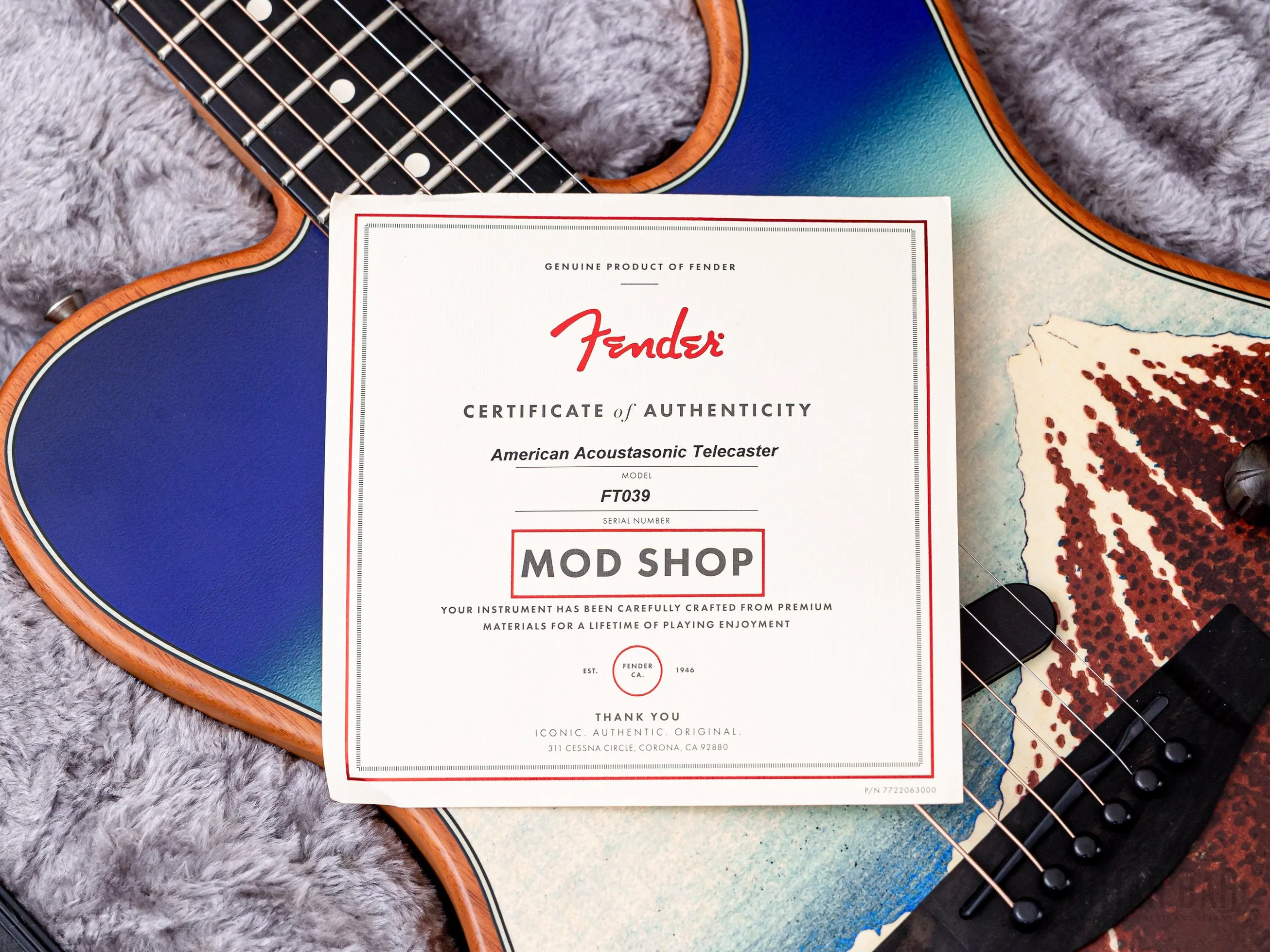 2023 Fender American Acoustasonic Telecaster Tokyo Flagship Limited Edition Hokusai Mt Fuji - Image 16
