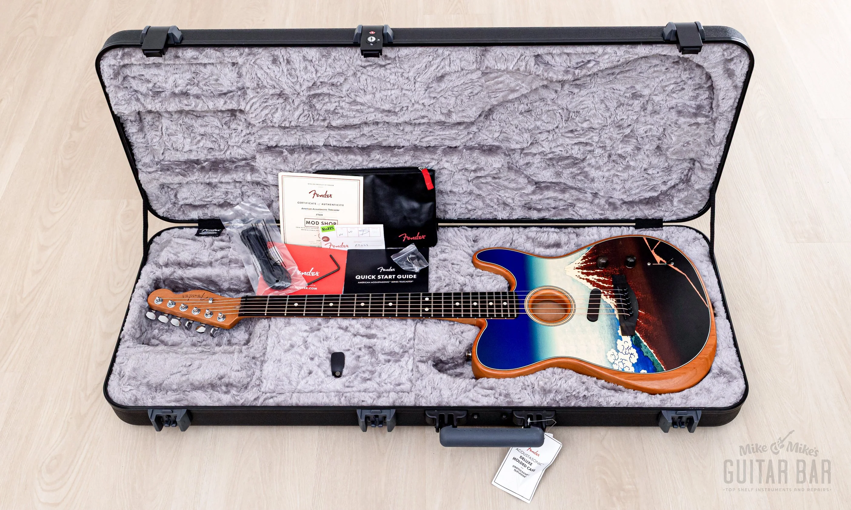 2023 Fender American Acoustasonic Telecaster Tokyo Flagship Limited Edition Hokusai Mt Fuji - Image 18