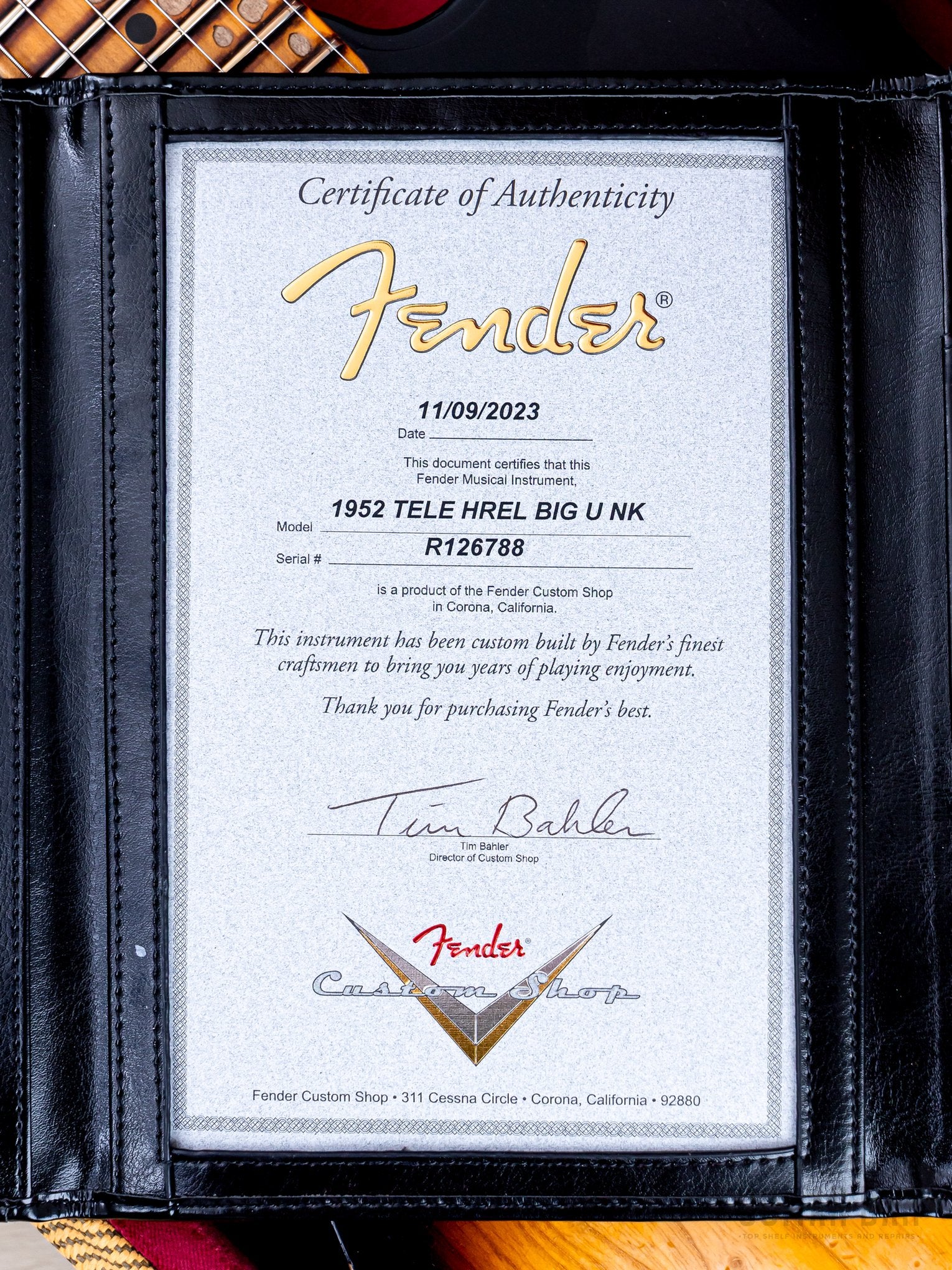 2023 Fender Custom Shop 1952 Telecaster Heavy Relic Big U Two-Tone Sunburst w/ Case, CoA - Image 14