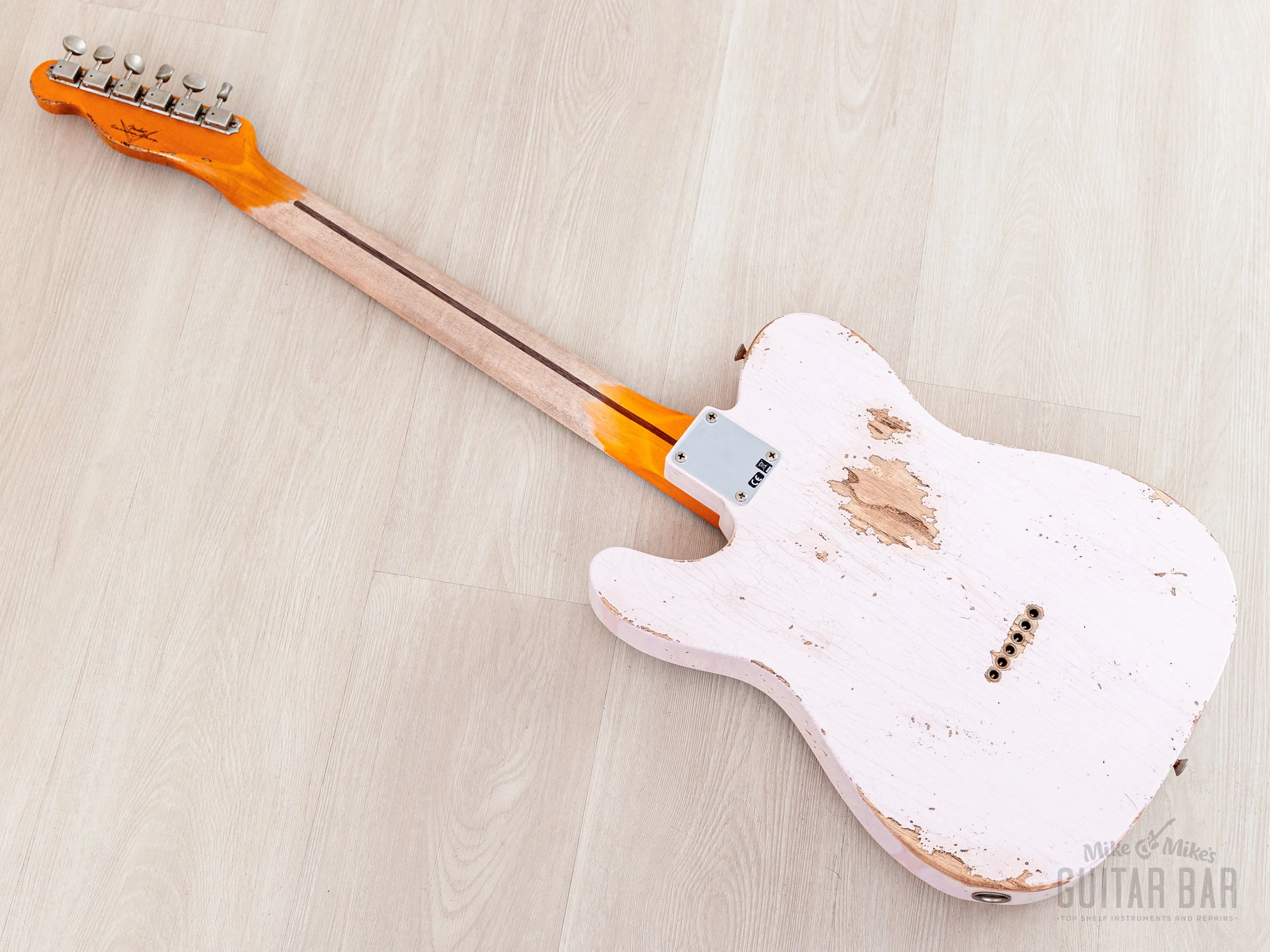 2023 Fender Custom Shop 1952 Telecaster Heavy Relic Streamlined U Faded Shell Pink w/ Case, CoA - Image 11