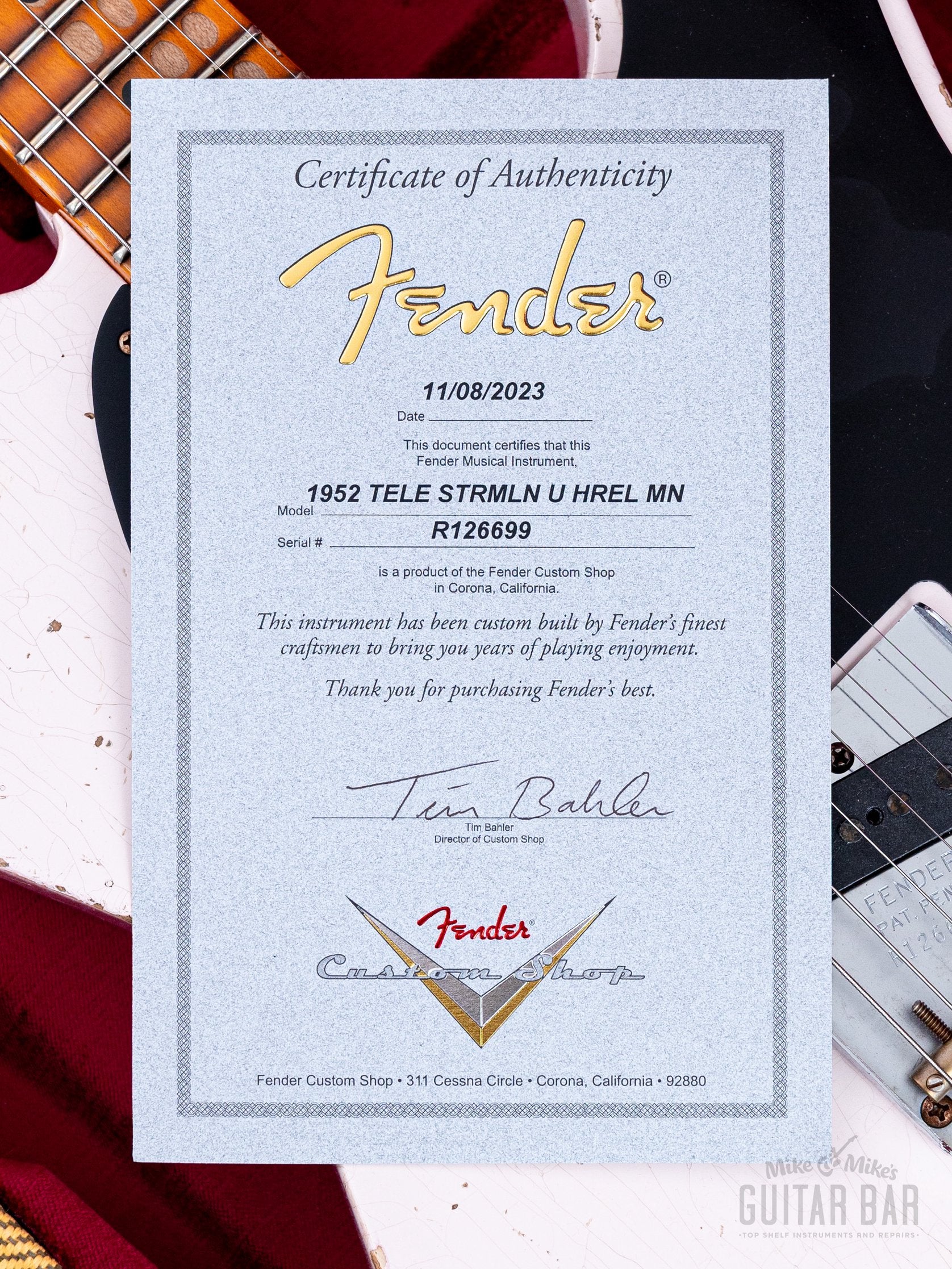 2023 Fender Custom Shop 1952 Telecaster Heavy Relic Streamlined U Faded Shell Pink w/ Case, CoA - Image 13