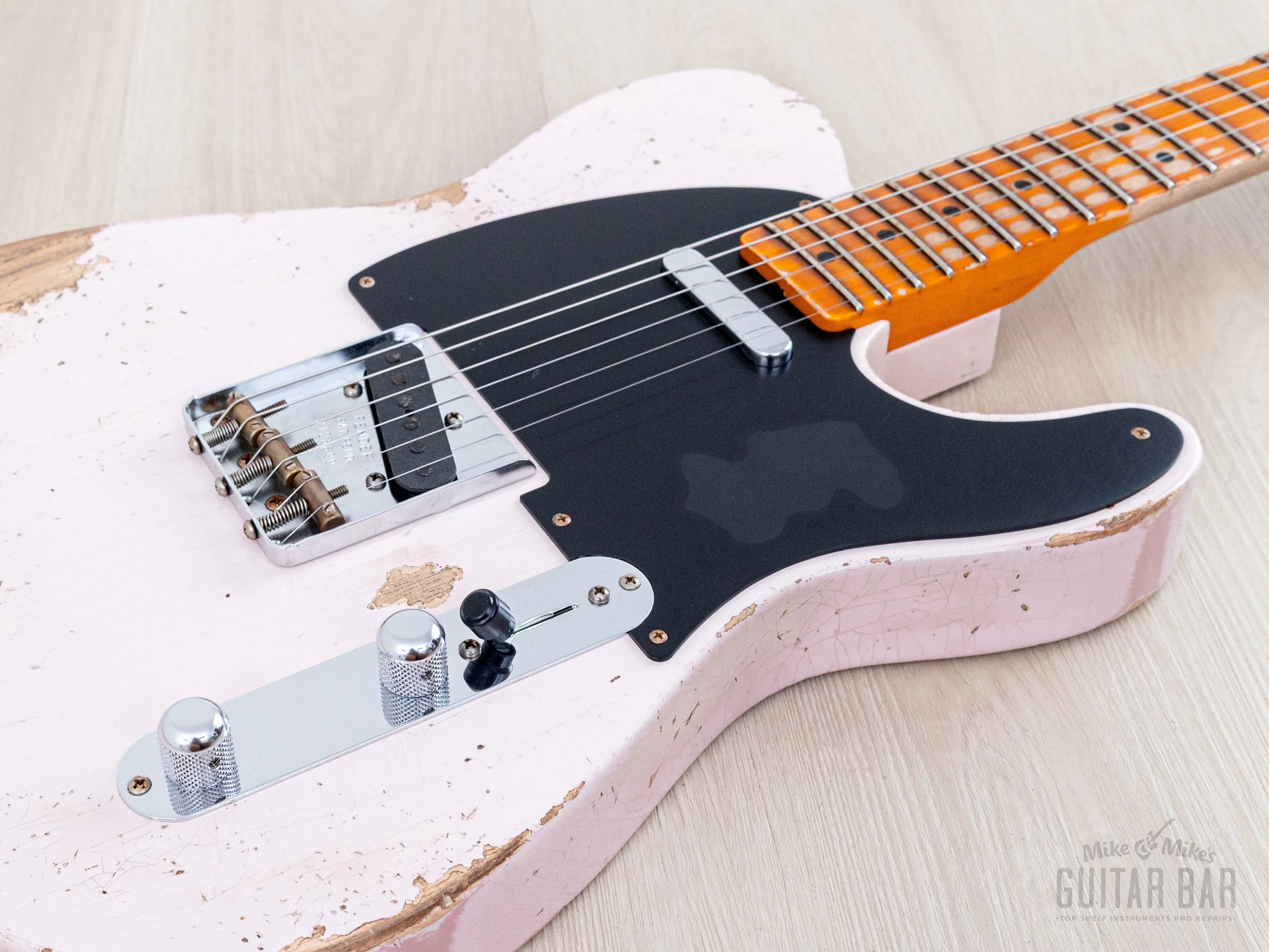 2023 Fender Custom Shop 1952 Telecaster Heavy Relic Streamlined U Faded Shell Pink w/ Case, CoA - Image 6