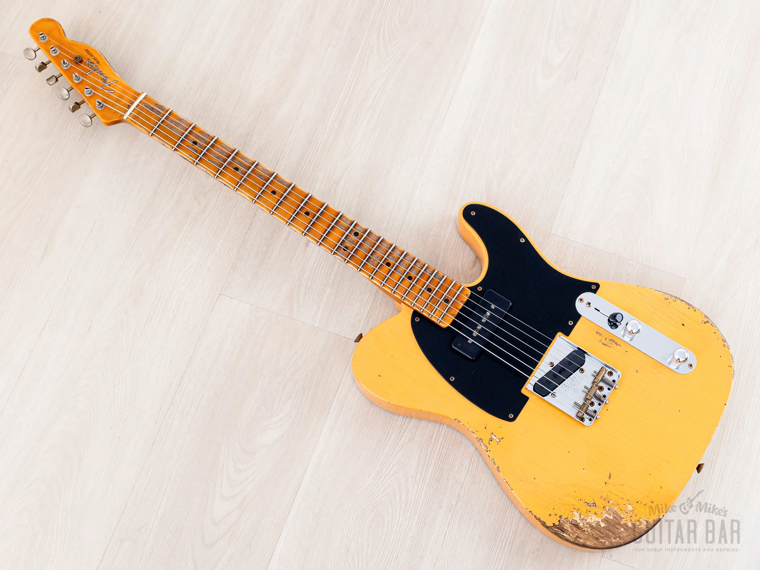 2023 Fender Custom Shop 1952 Telecaster Streamlined U Heavy Relic Butterscotch Blonde w/ P-90, Case, CoA, Lightweight Ash - Image 10