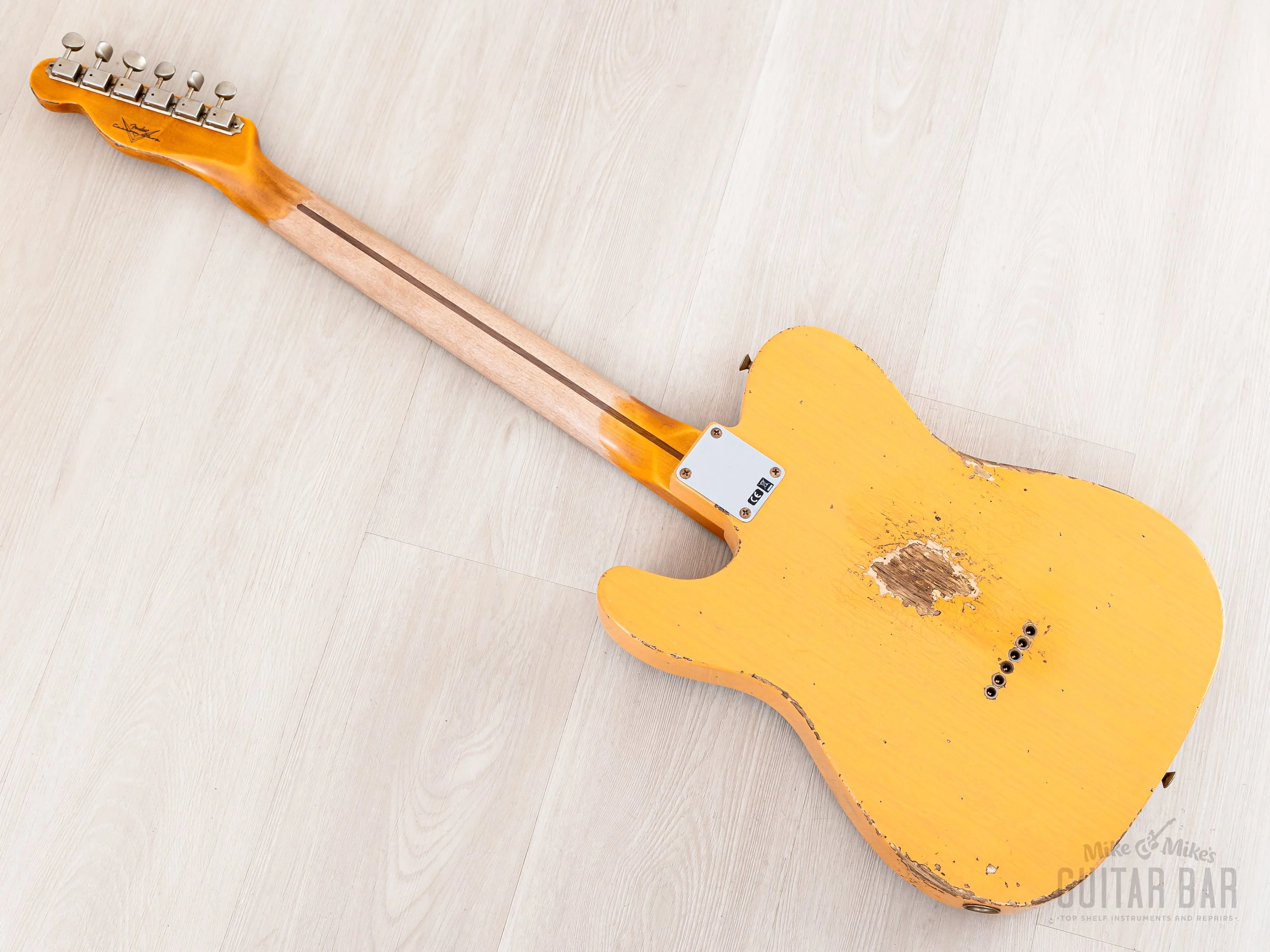 2023 Fender Custom Shop 1952 Telecaster Streamlined U Heavy Relic Butterscotch Blonde w/ P-90, Case, CoA, Lightweight Ash - Image 11