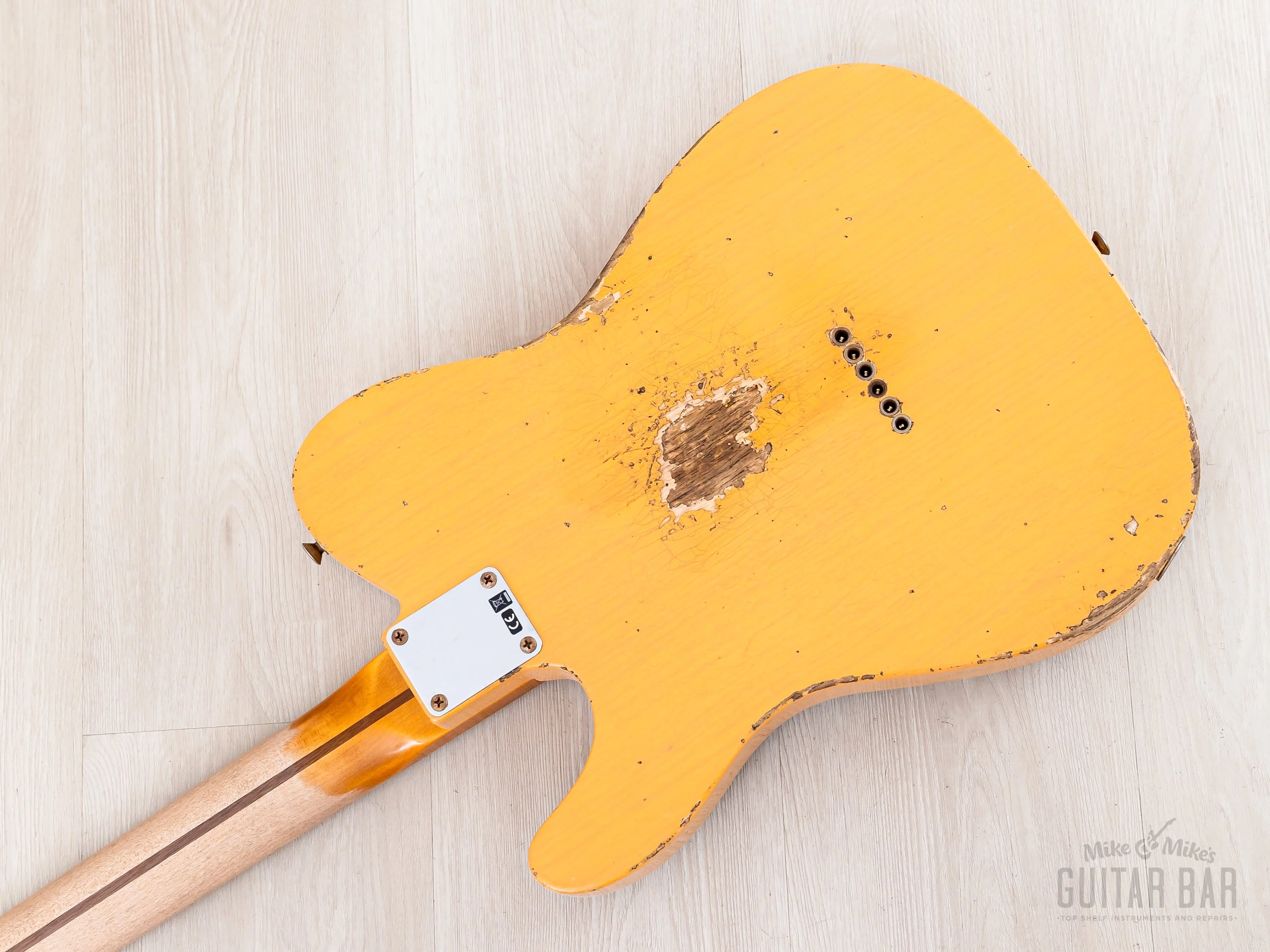 2023 Fender Custom Shop 1952 Telecaster Streamlined U Heavy Relic Butterscotch Blonde w/ P-90, Case, CoA, Lightweight Ash - Image 12