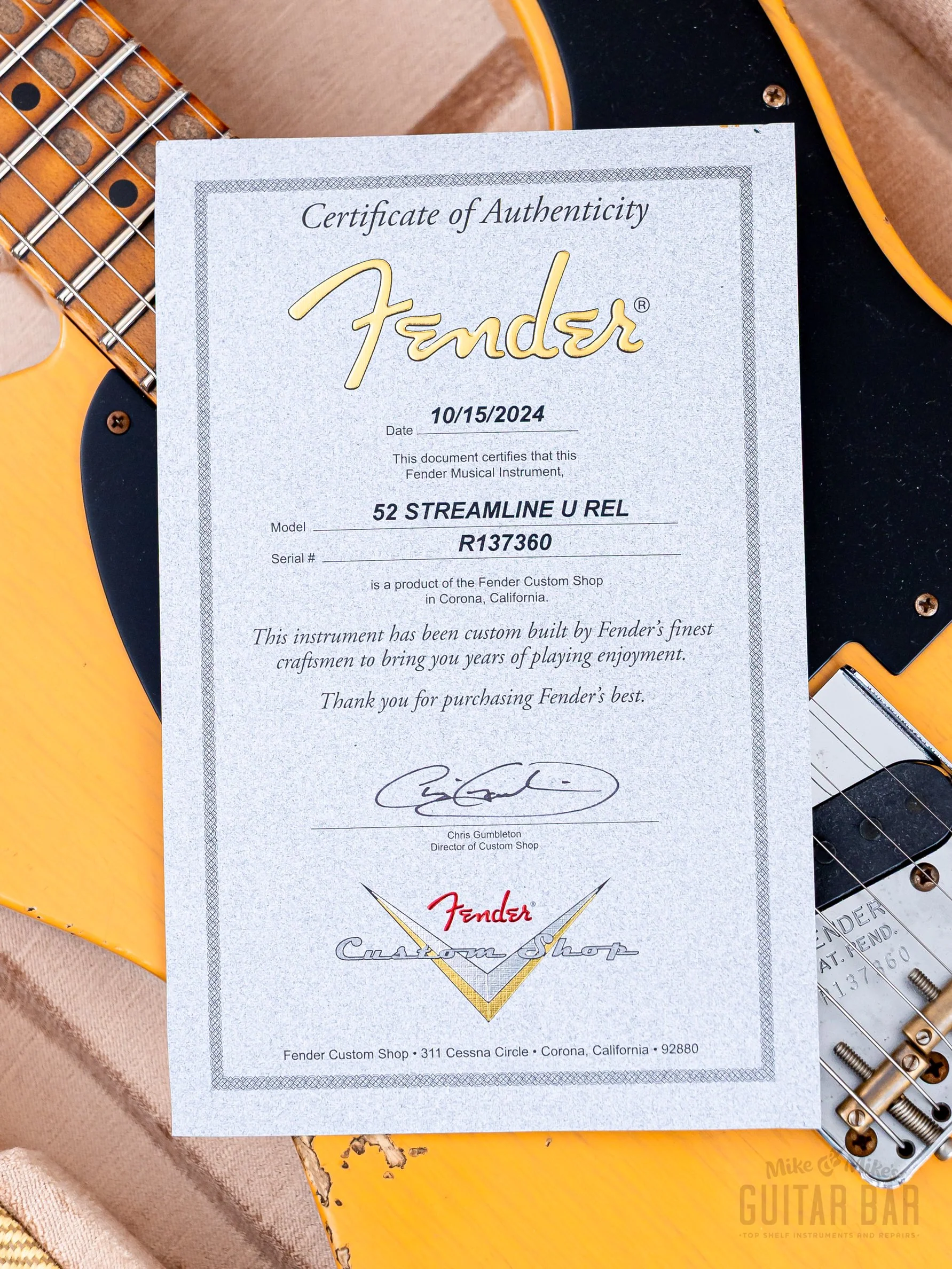 2023 Fender Custom Shop 1952 Telecaster Streamlined U Heavy Relic Butterscotch Blonde w/ P-90, Case, CoA, Lightweight Ash - Image 14