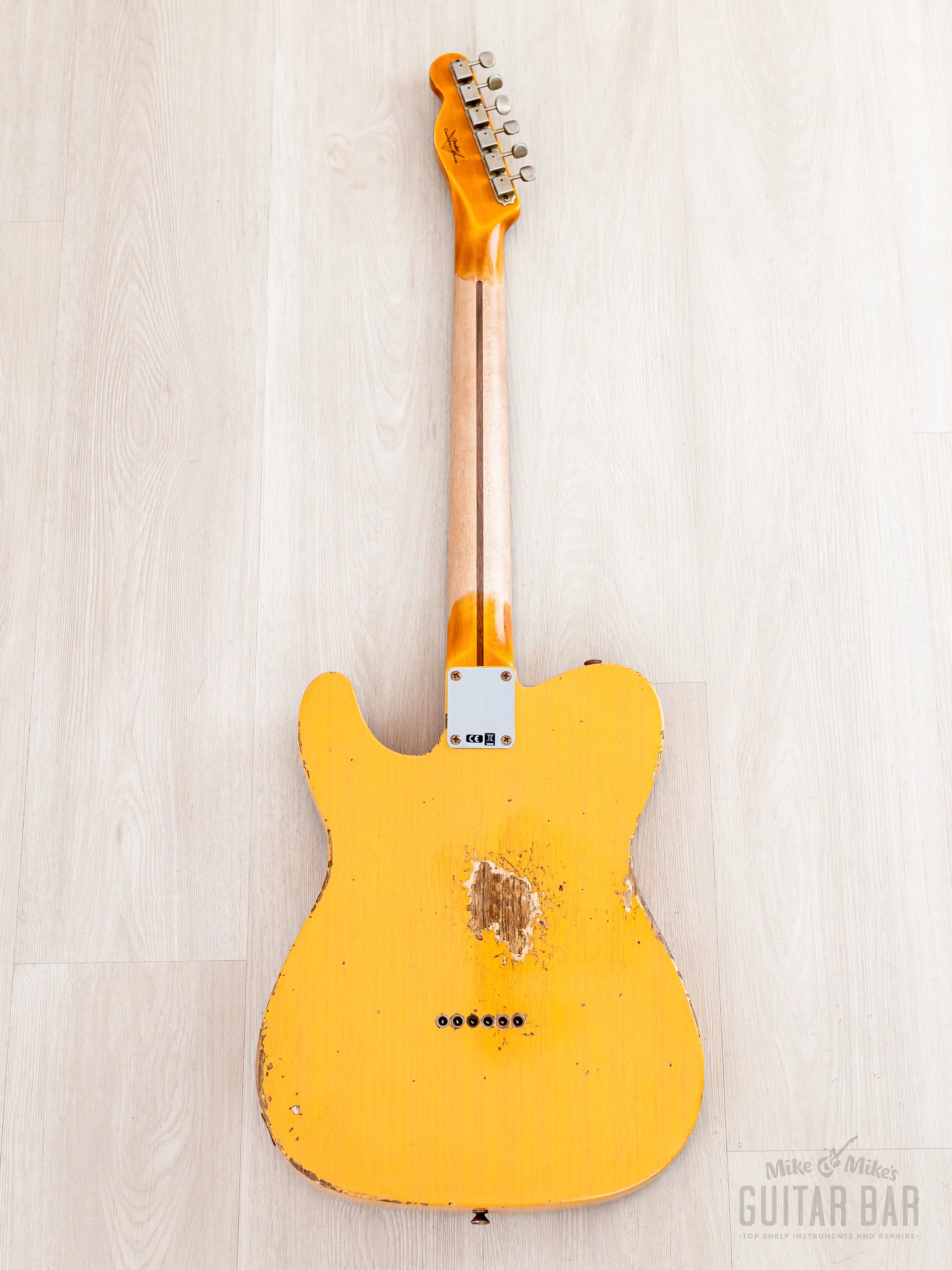 2023 Fender Custom Shop 1952 Telecaster Streamlined U Heavy Relic Butterscotch Blonde w/ P-90, Case, CoA, Lightweight Ash - Image 3