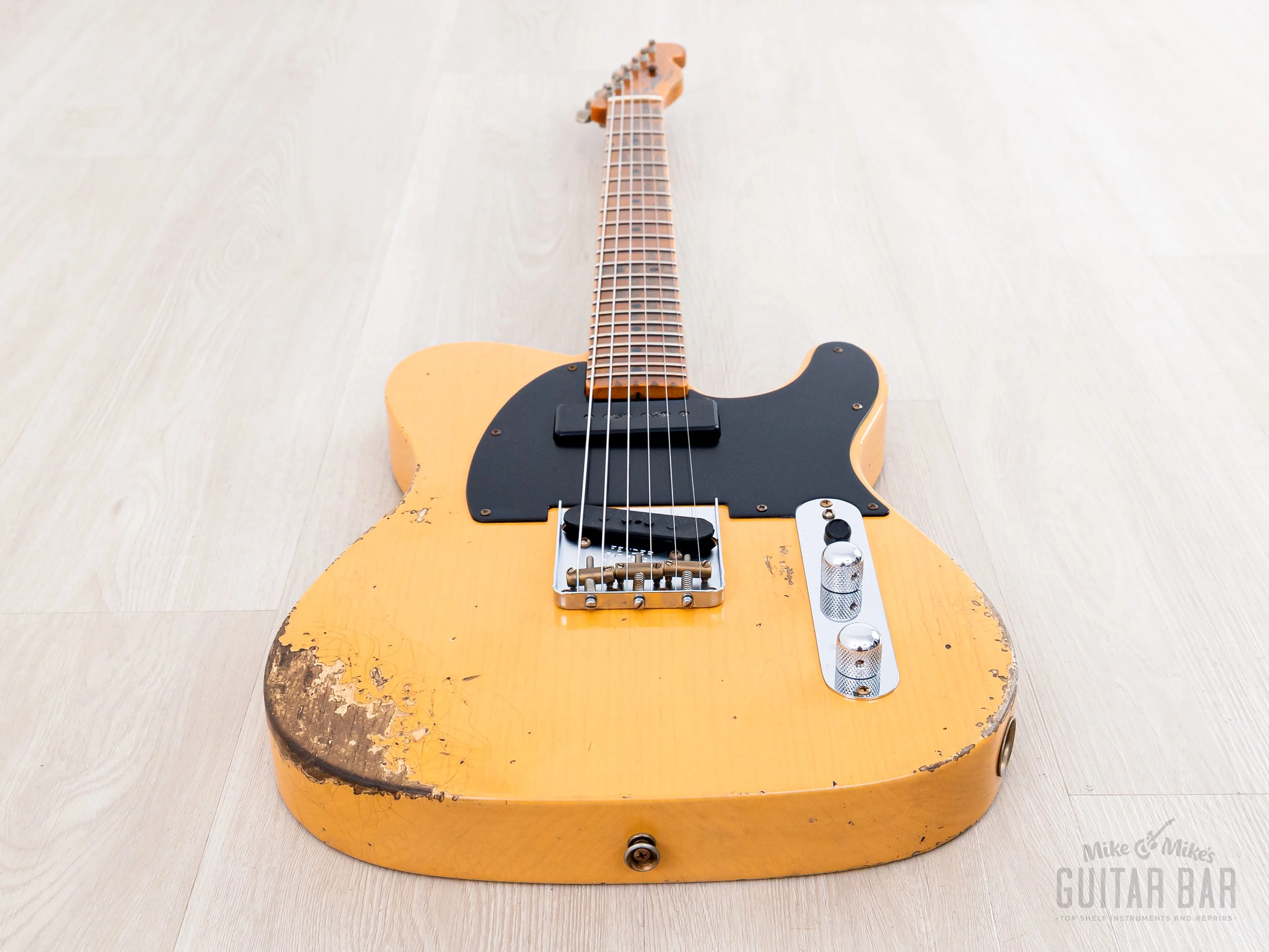 2023 Fender Custom Shop 1952 Telecaster Streamlined U Heavy Relic Butterscotch Blonde w/ P-90, Case, CoA, Lightweight Ash - Image 9