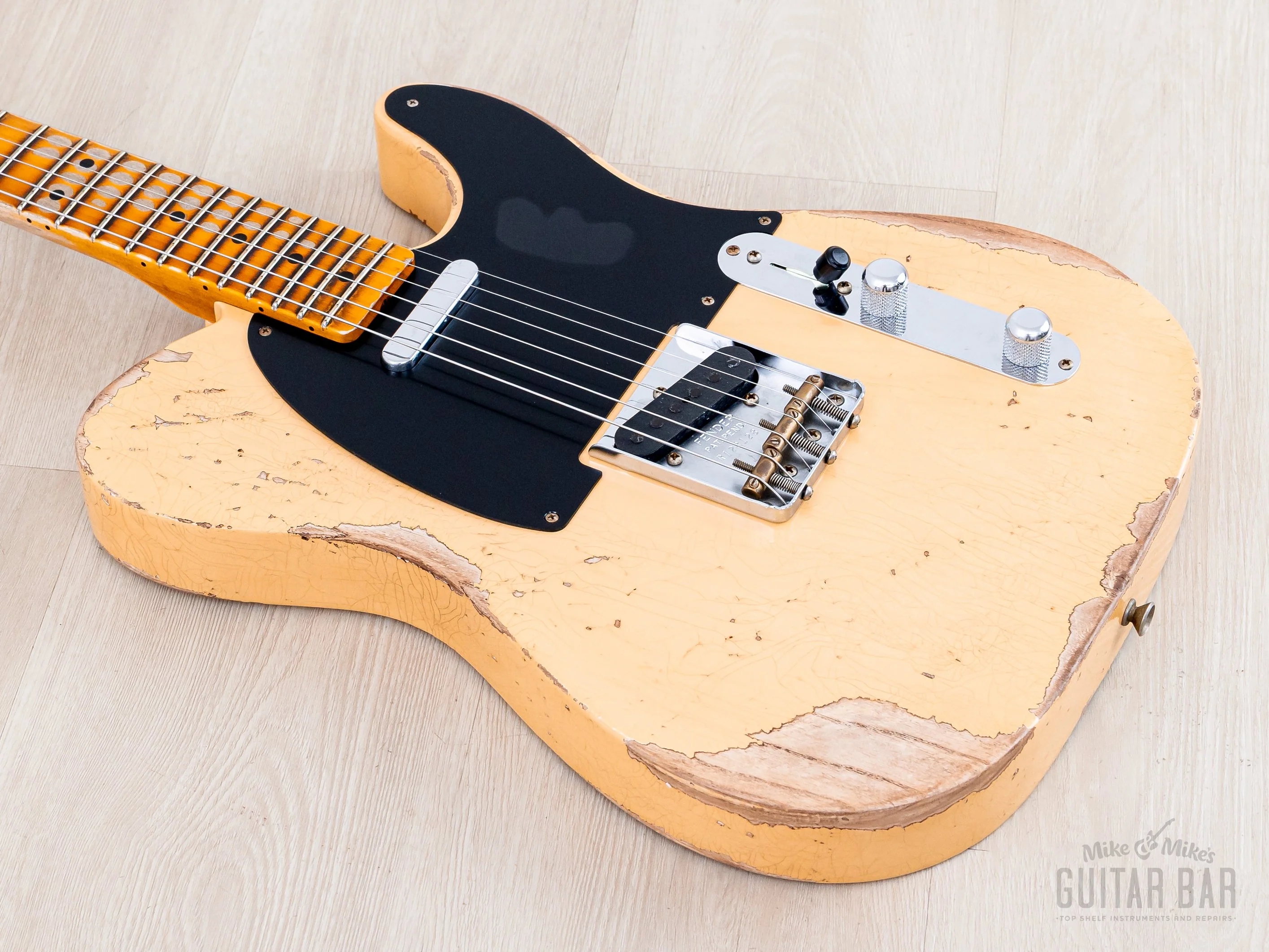 2023 Fender Custom Shop 1952 Telecaster Streamlined U Heavy Relic Nocaster Blonde w/ Case, CoA - Image 10
