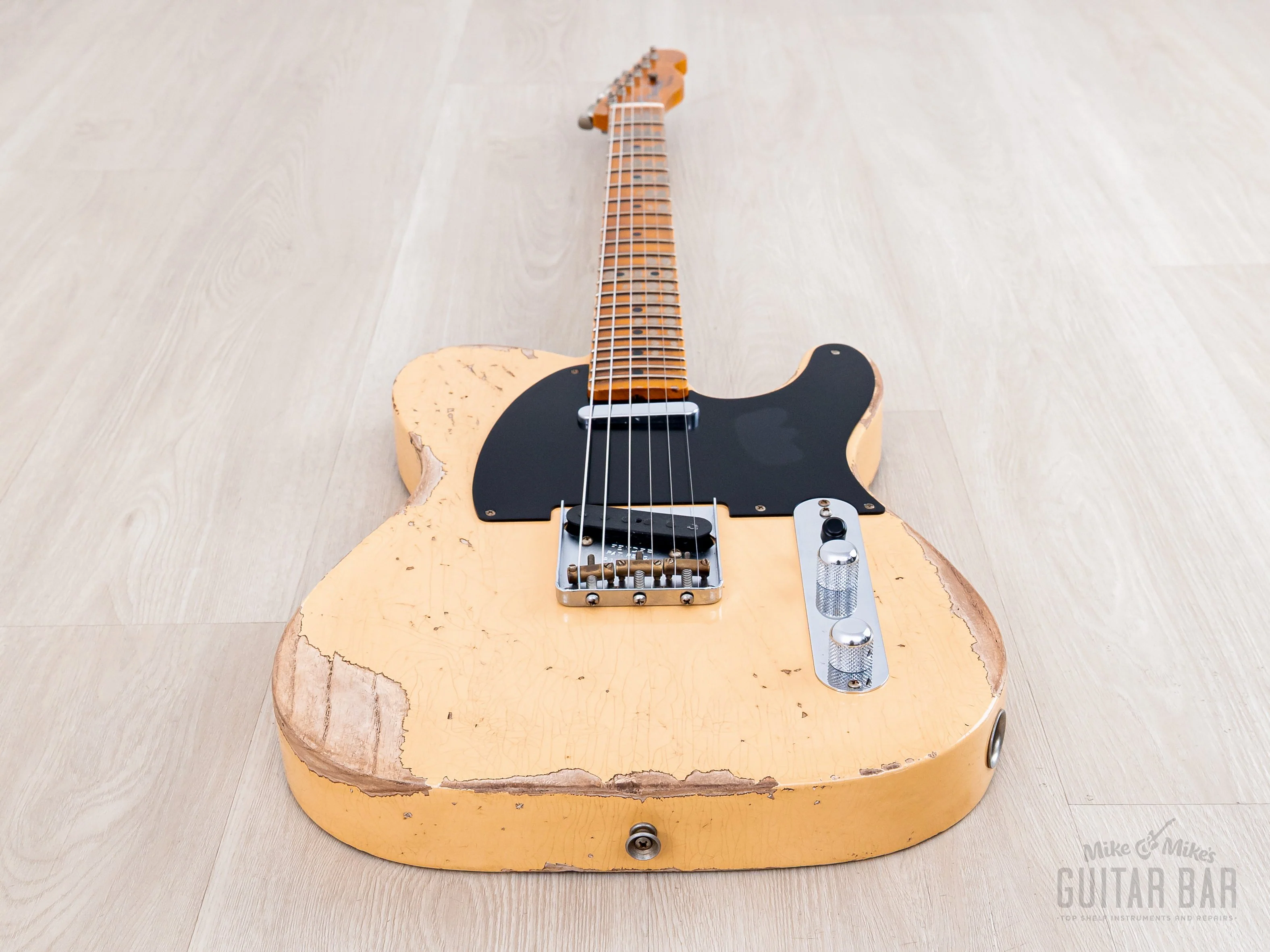 2023 Fender Custom Shop 1952 Telecaster Streamlined U Heavy Relic Nocaster Blonde w/ Case, CoA - Image 11