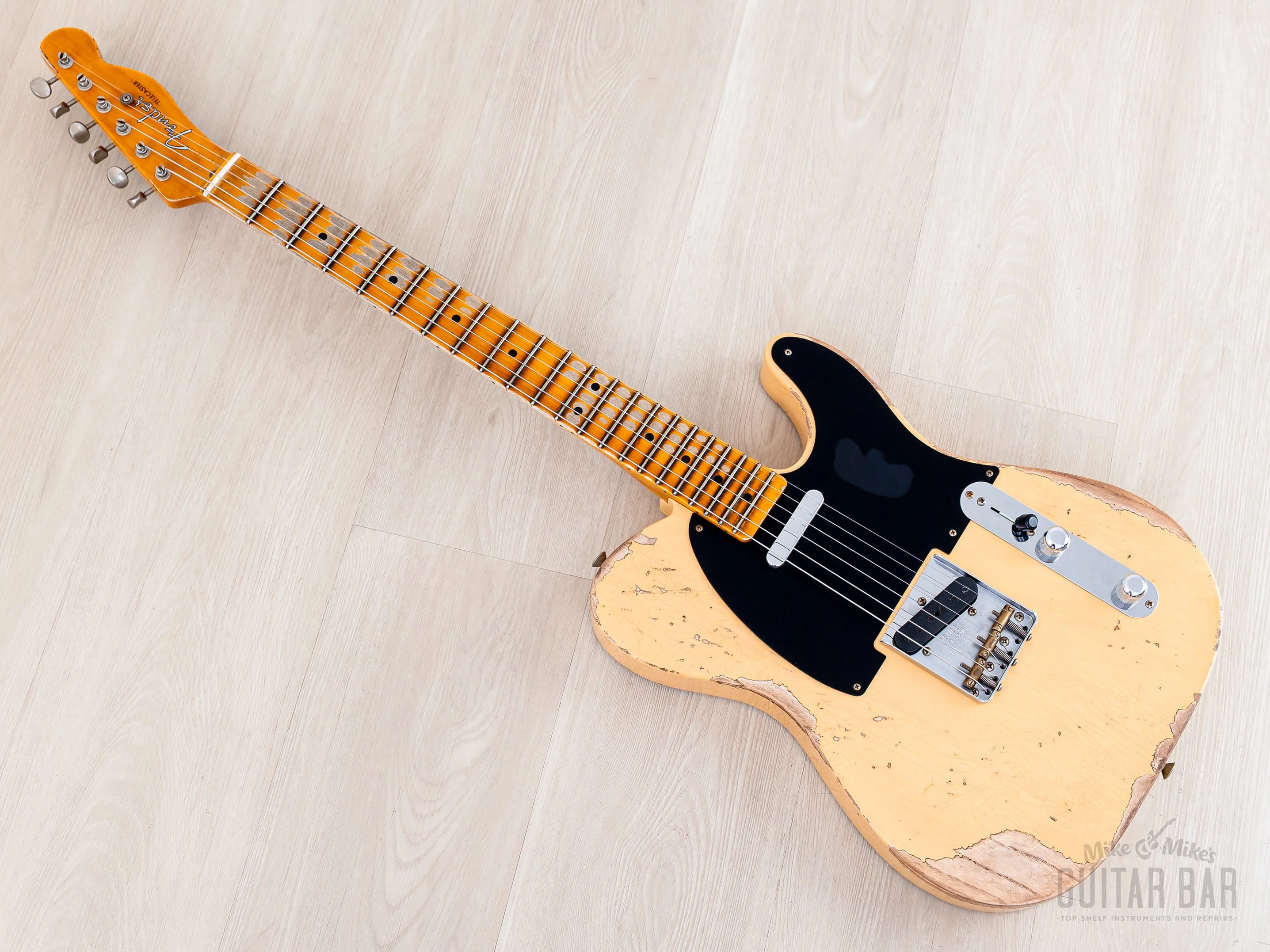 2023 Fender Custom Shop 1952 Telecaster Streamlined U Heavy Relic Nocaster Blonde w/ Case, CoA - Image 12