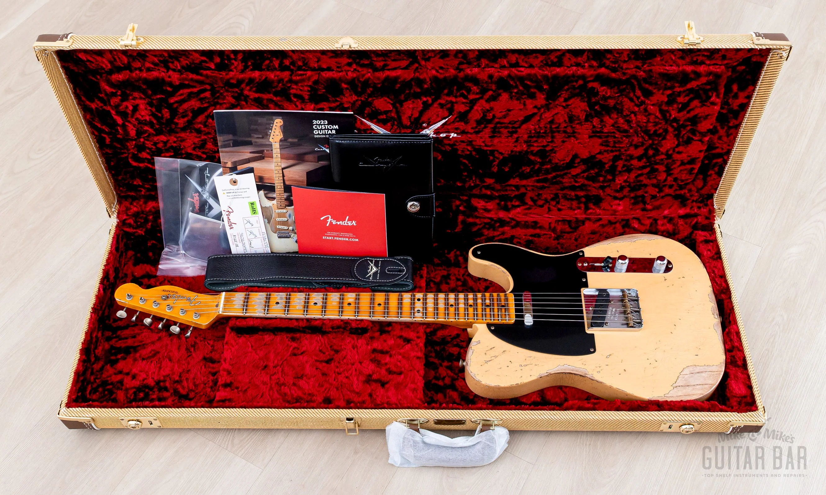 2023 Fender Custom Shop 1952 Telecaster Streamlined U Heavy Relic Nocaster Blonde w/ Case, CoA - Image 20