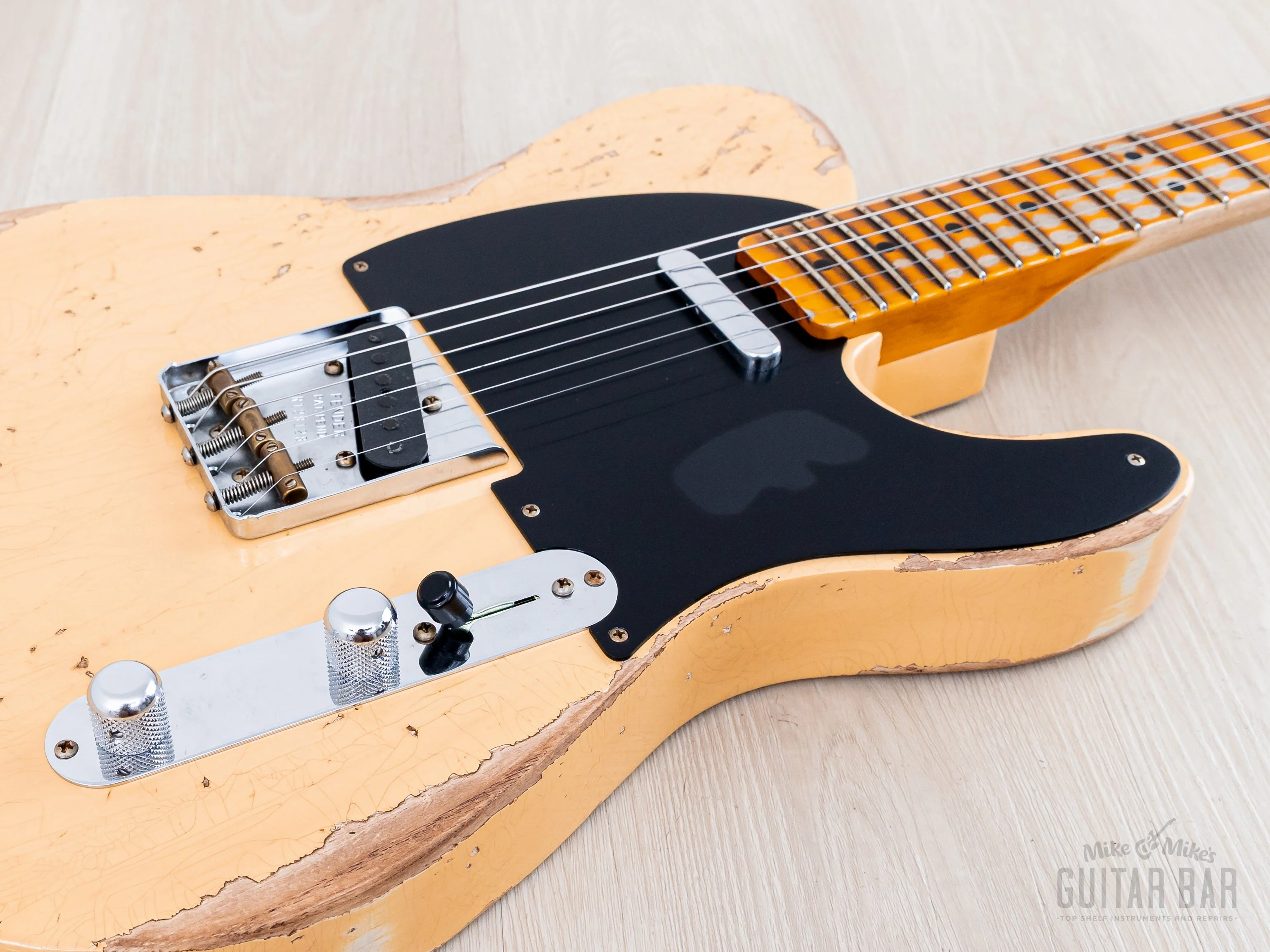 2023 Fender Custom Shop 1952 Telecaster Streamlined U Heavy Relic Nocaster Blonde w/ Case, CoA - Image 6