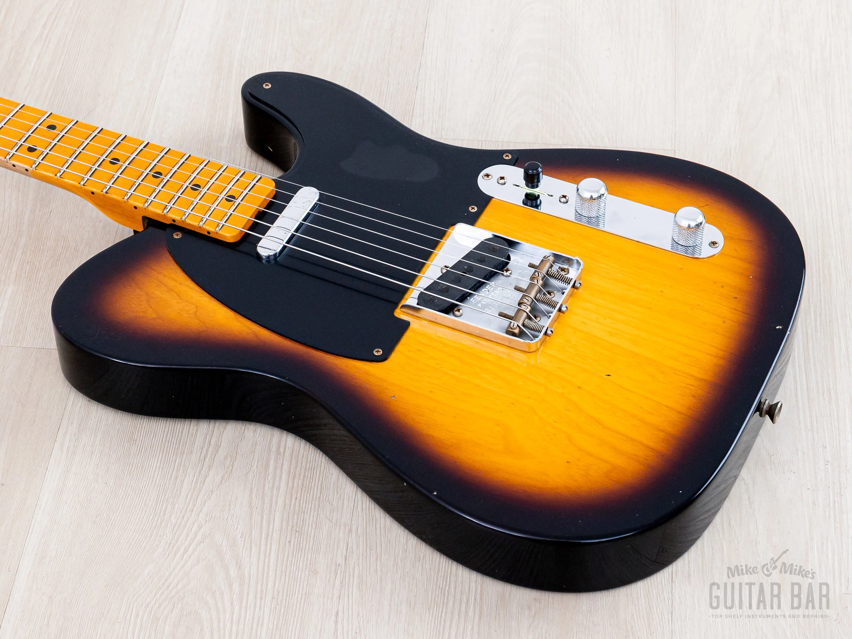 2023 Fender Custom Shop 1952 Telecaster Streamlined U Journeyman Relic Sunburst Blackguard w/ Case, CoA - Image 10