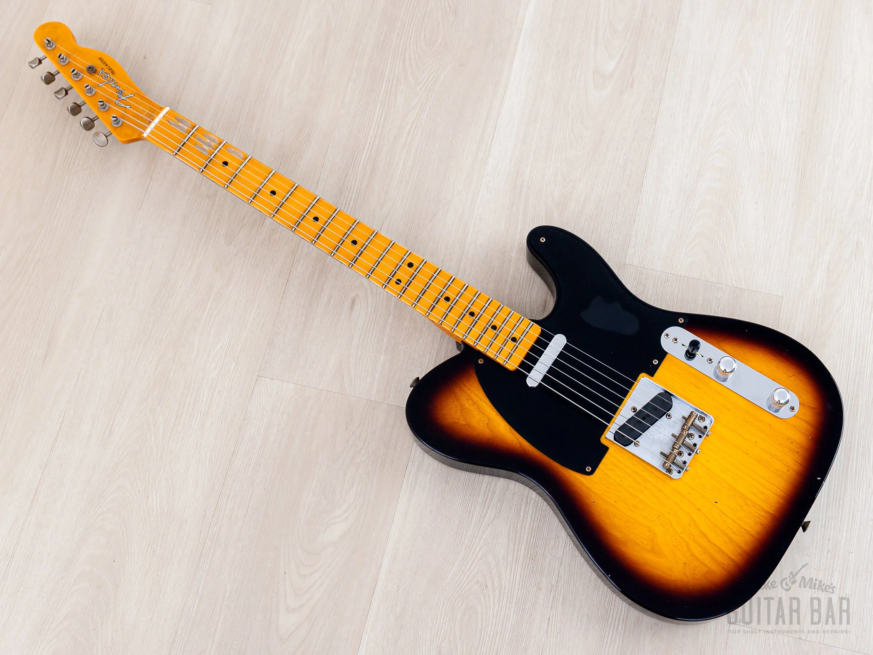 2023 Fender Custom Shop 1952 Telecaster Streamlined U Journeyman Relic Sunburst Blackguard w/ Case, CoA - Image 12