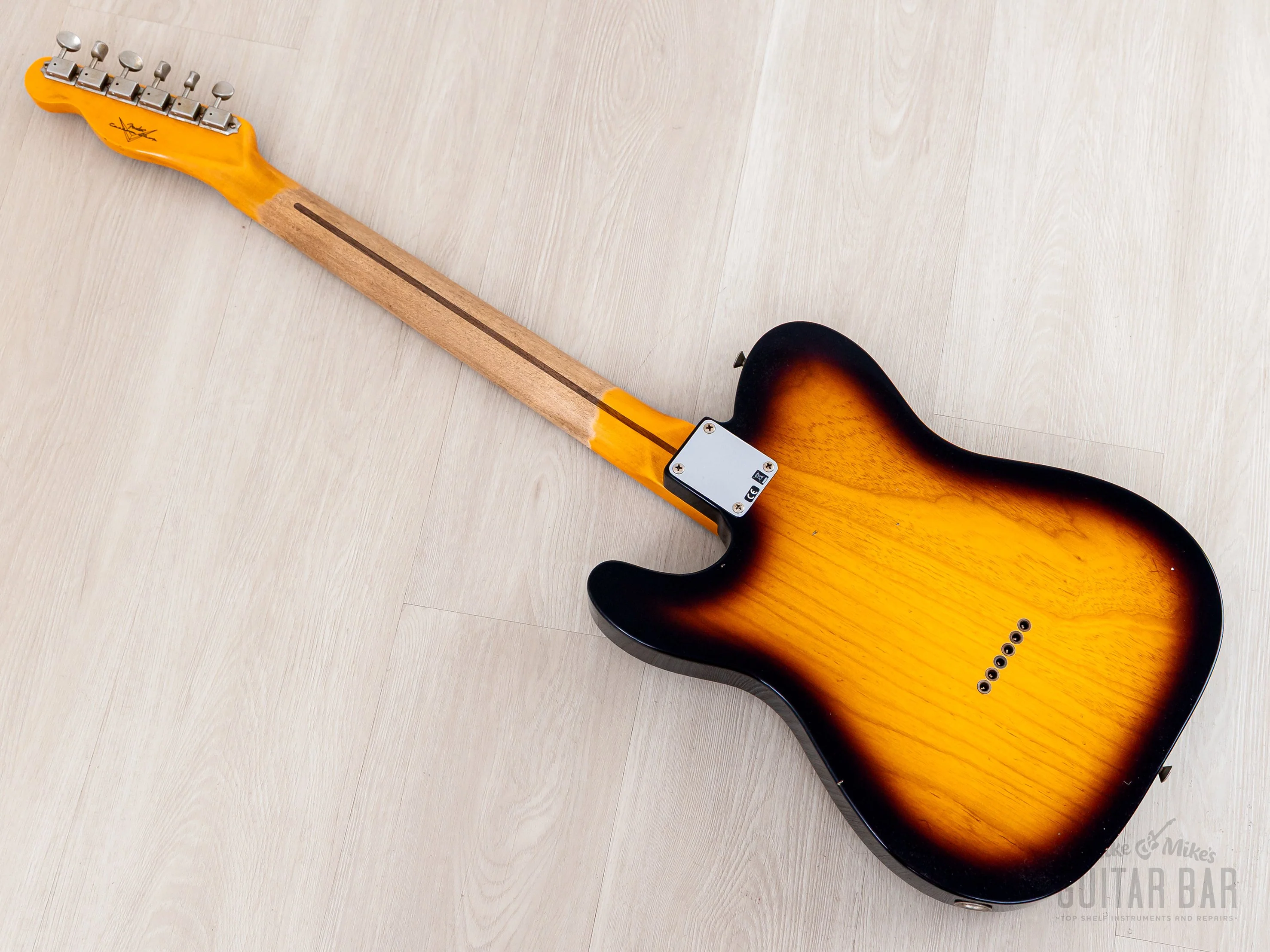 2023 Fender Custom Shop 1952 Telecaster Streamlined U Journeyman Relic Sunburst Blackguard w/ Case, CoA - Image 13