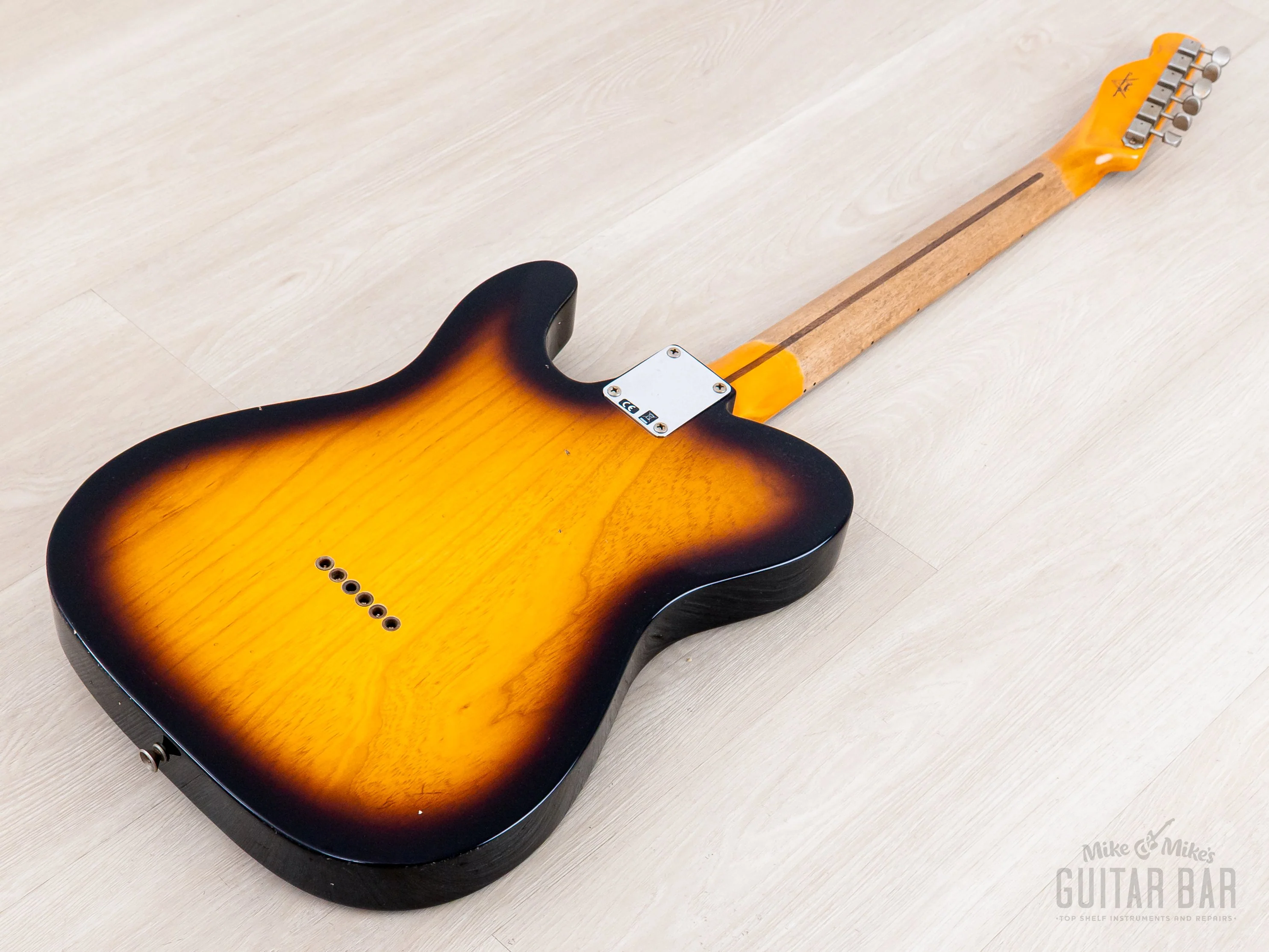 2023 Fender Custom Shop 1952 Telecaster Streamlined U Journeyman Relic Sunburst Blackguard w/ Case, CoA - Image 14