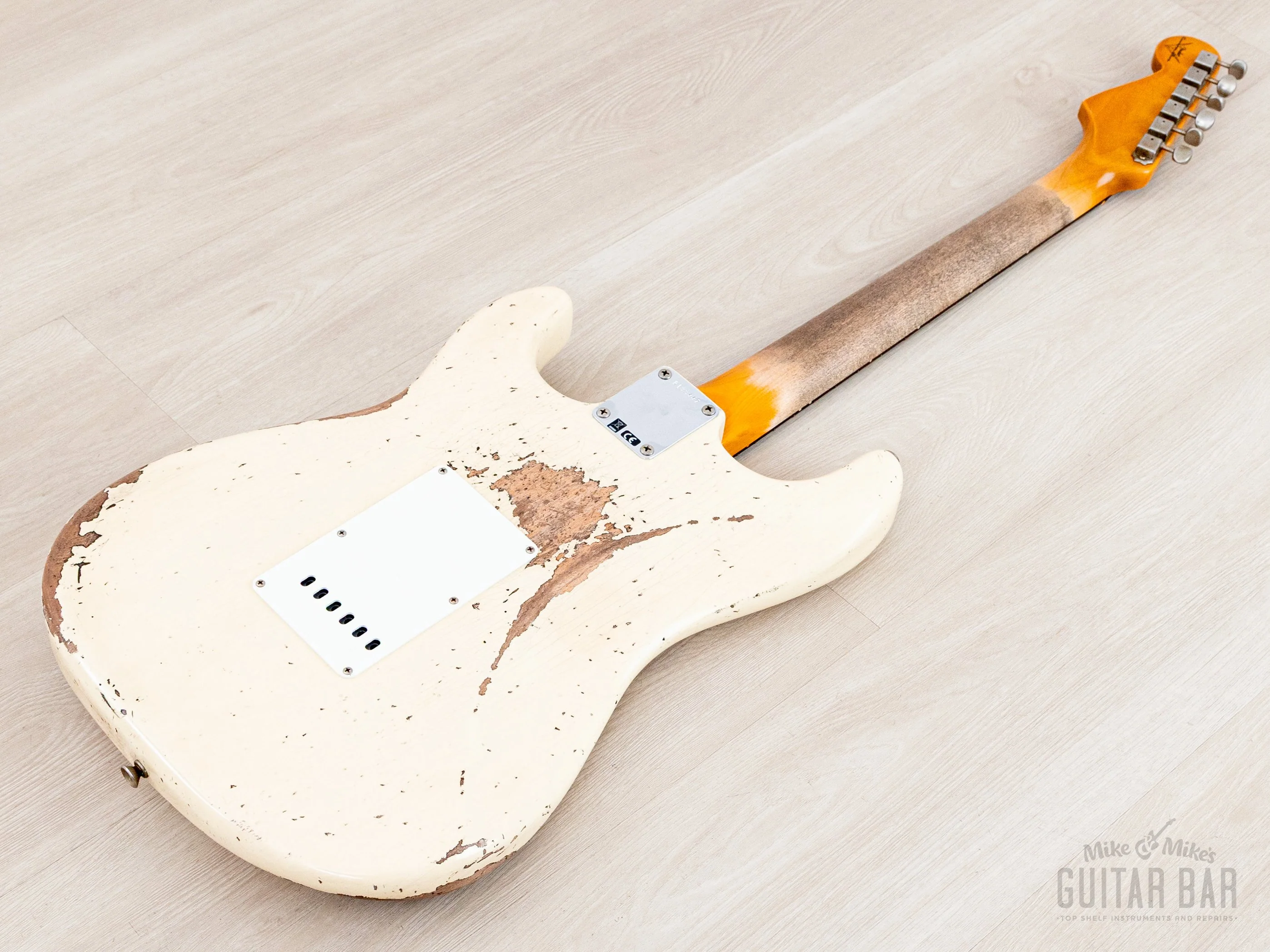 2023 Fender Custom Shop 1961 Stratocaster Heavy Relic Olympic White w/ Case, CoA - Image 12