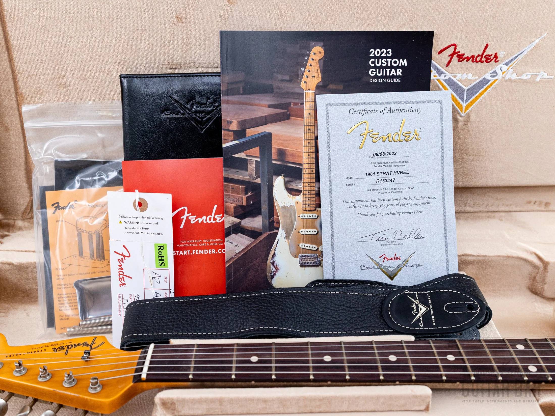 2023 Fender Custom Shop 1961 Stratocaster Heavy Relic Olympic White w/ Case, CoA - Image 18