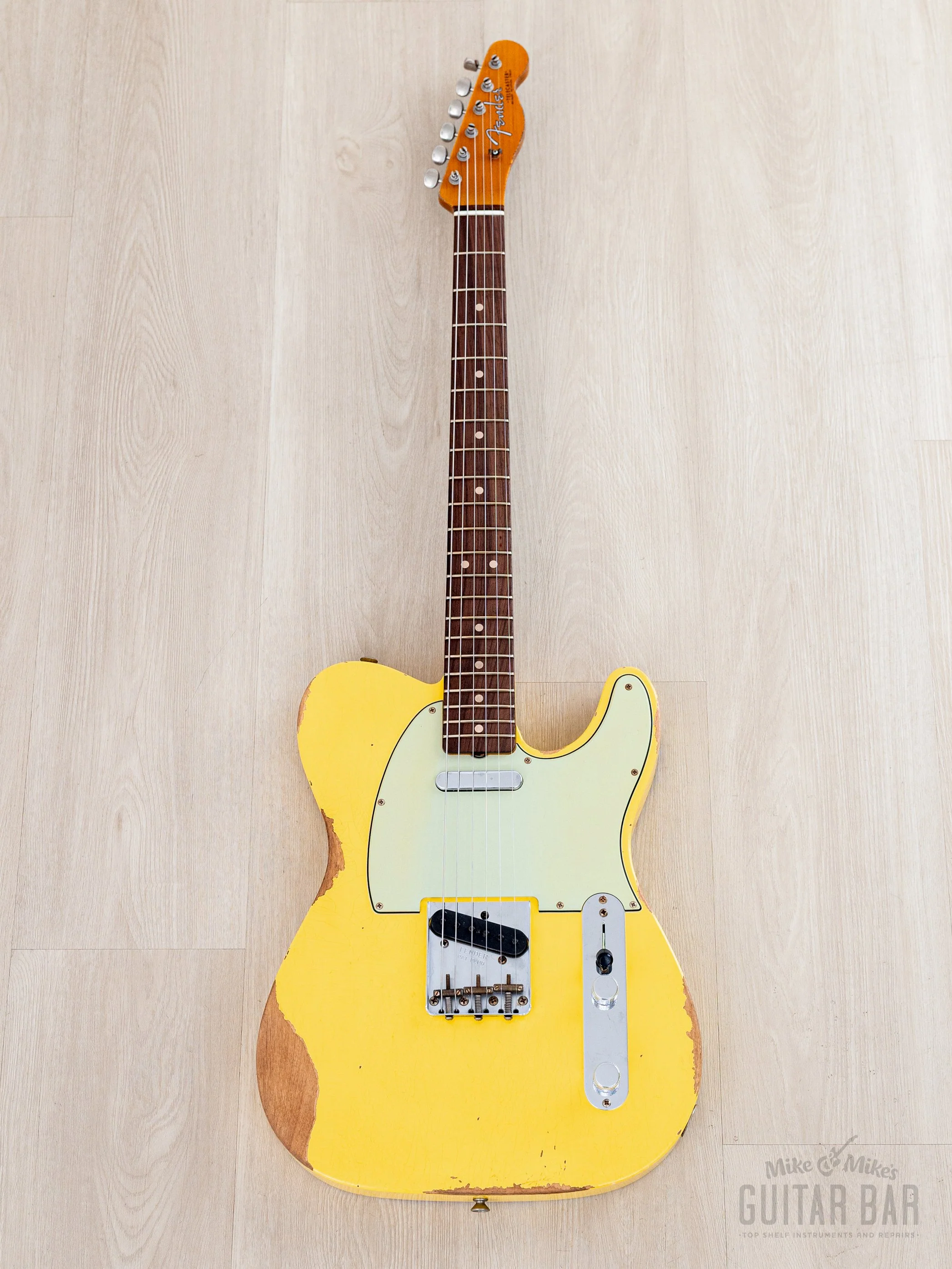 2023 Fender Custom Shop 1963 Telecaster Heavy Relic Graffiti Yellow w/ Case, CoA - Image 2