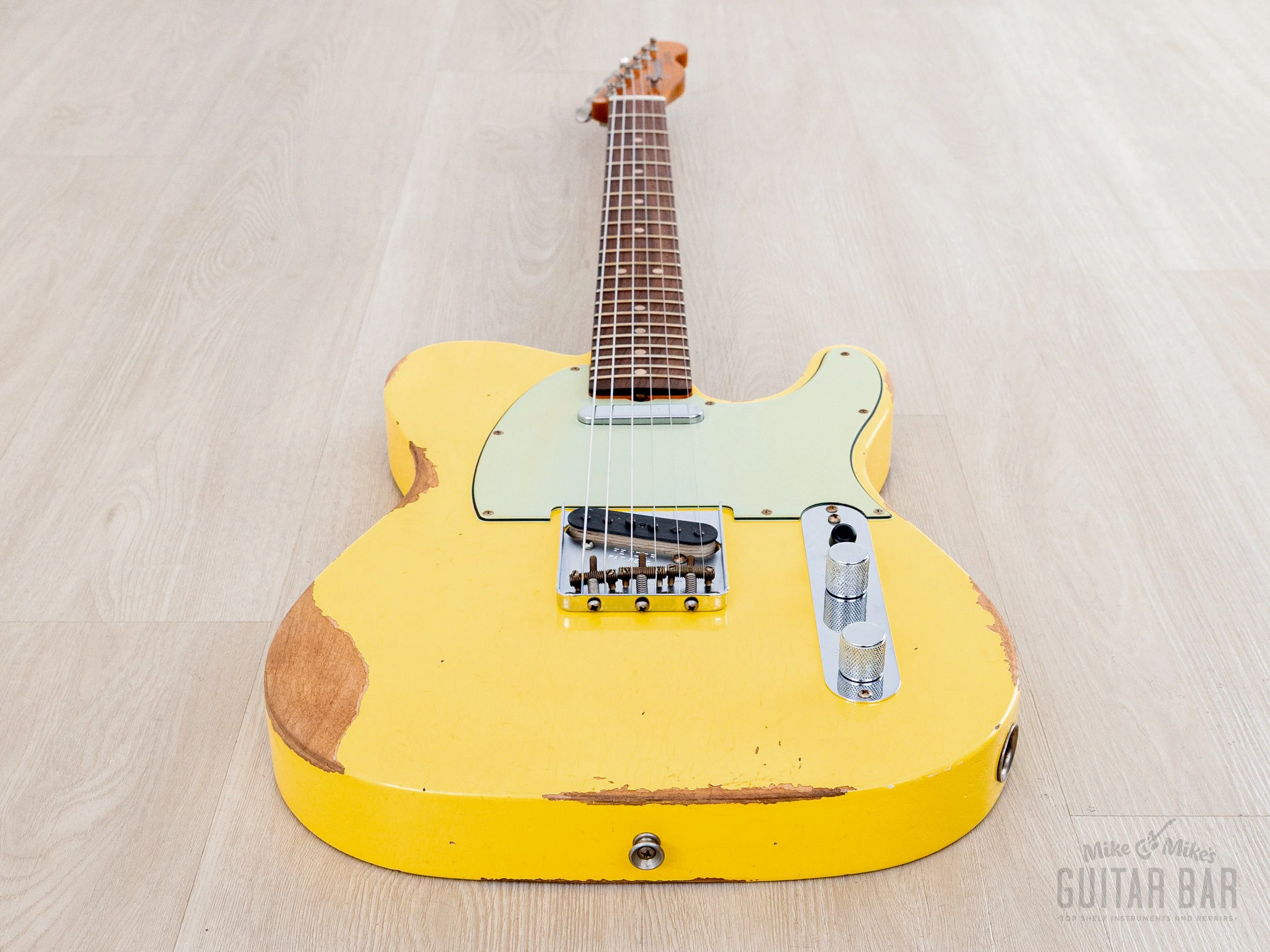 2023 Fender Custom Shop 1963 Telecaster Heavy Relic Graffiti Yellow w/ Case, CoA - Image 8