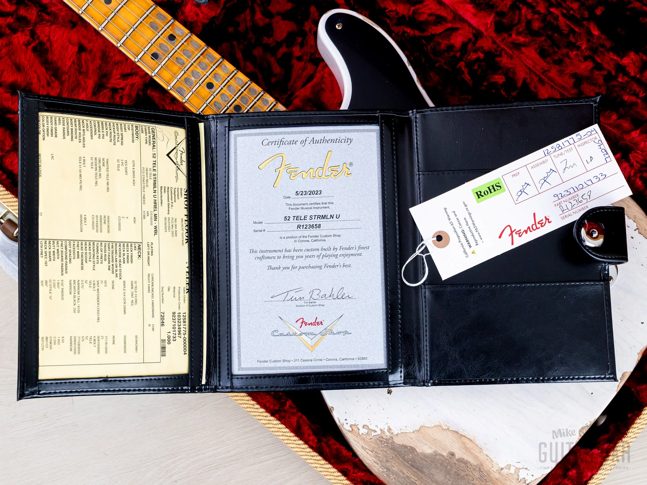 2023 Fender Custom Shop ‘52 Telecaster Heavy Relic Dirty Blonde w/ Streamlined U Neck - Image 18