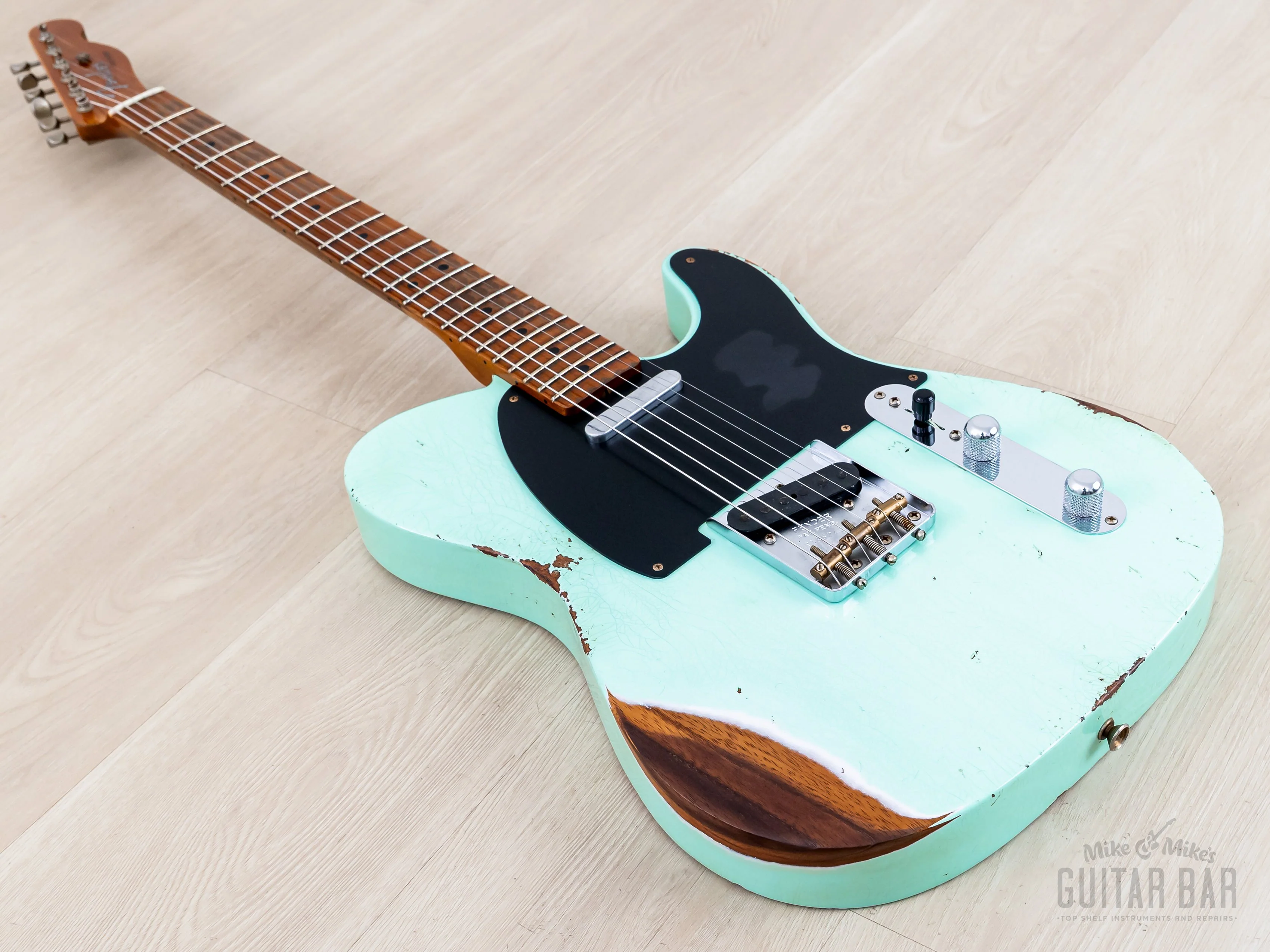 2023 Fender Custom Shop ‘52 Telecaster Roasted Heavy Relic Surf Green w/ Streamlined U Neck - Image 11