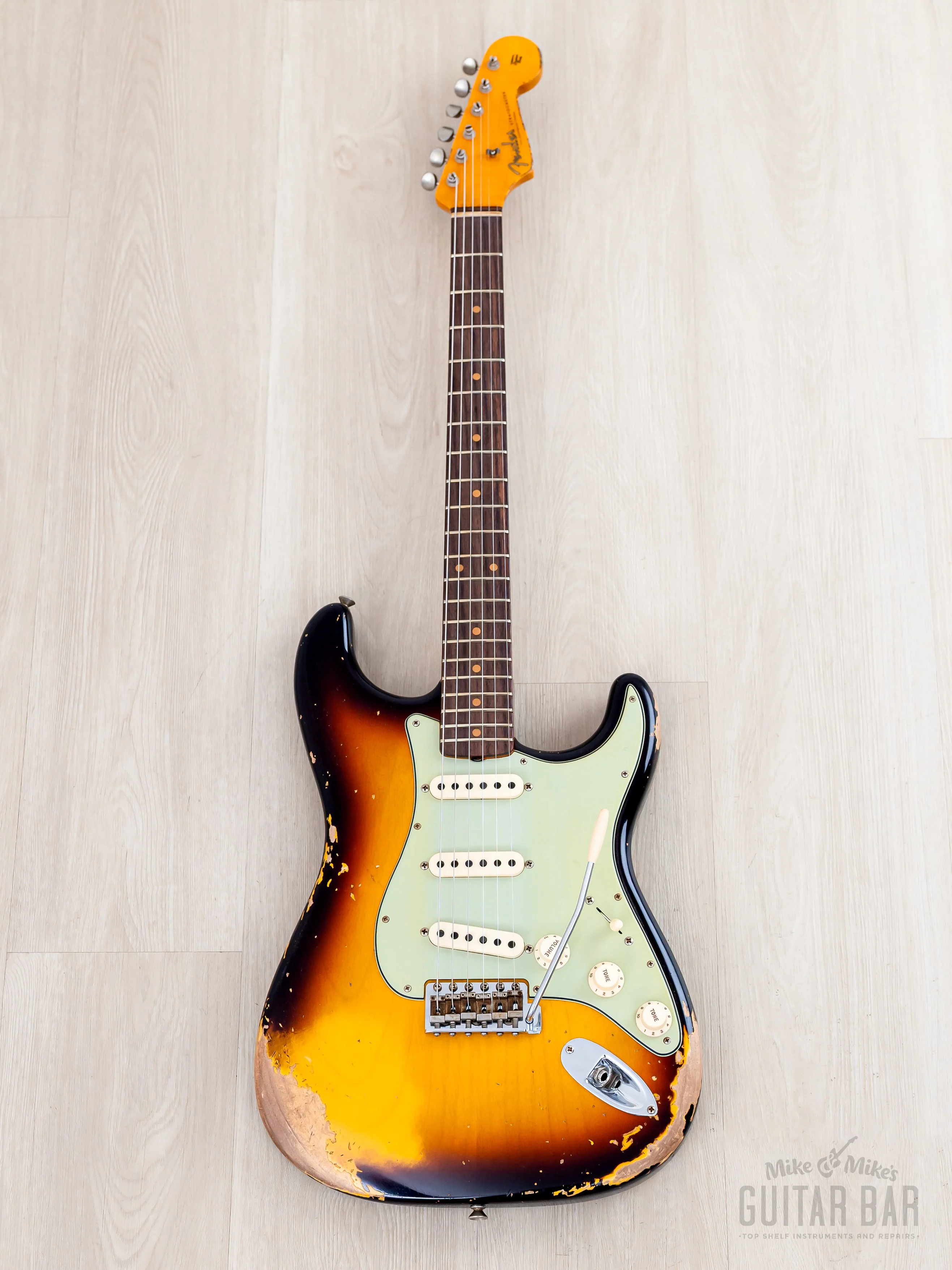 2023 Fender Custom Shop ‘61 Stratocaster Heavy Relic Super Faded/Aged Three-Tone Sunburst w/ Texas Specials - Image 2