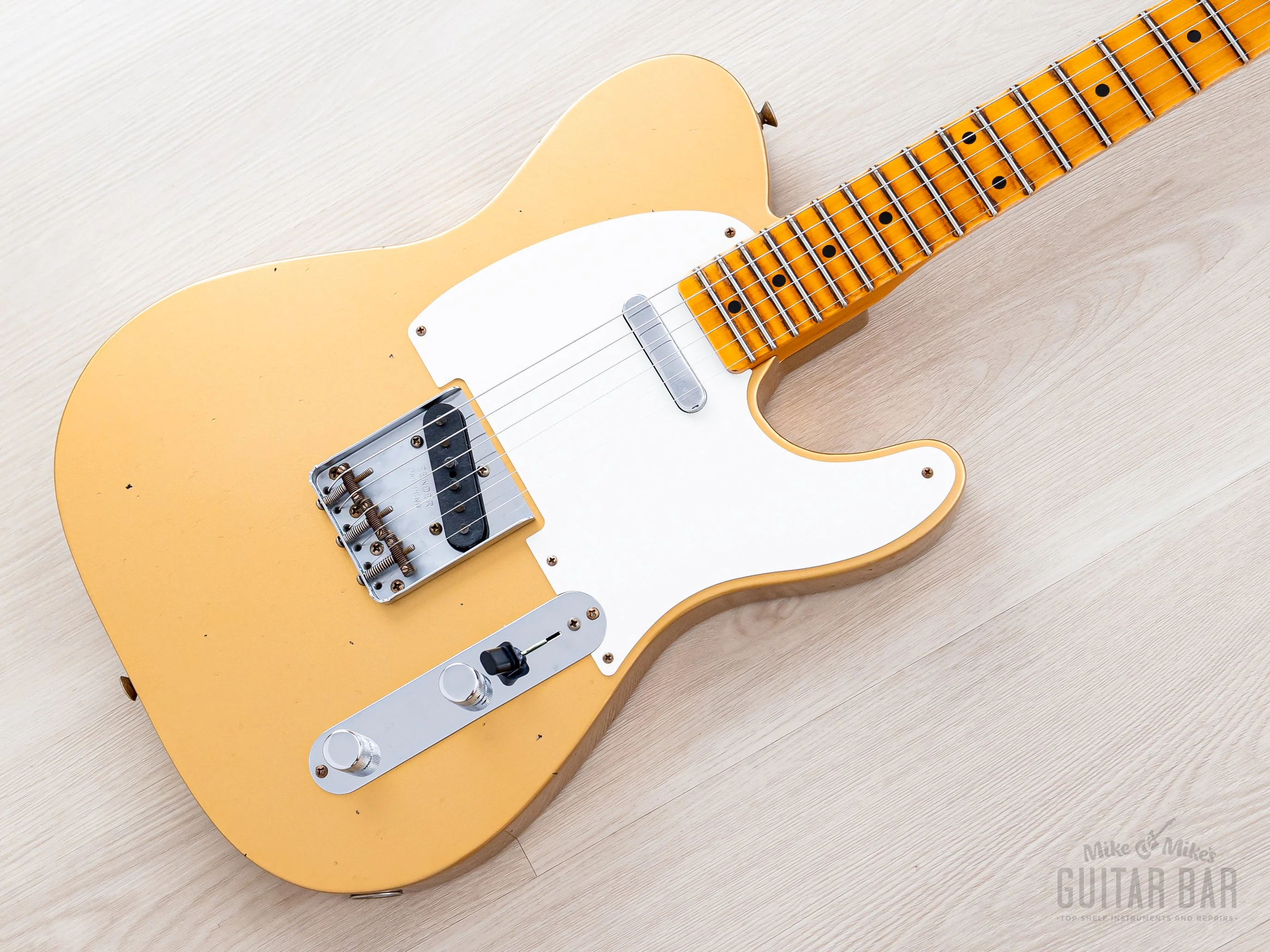 2023 Fender Custom Shop B2 1958 Telecaster Journeyman Relic Aged HLE Gold w/ Case & CoA, Lightweight
