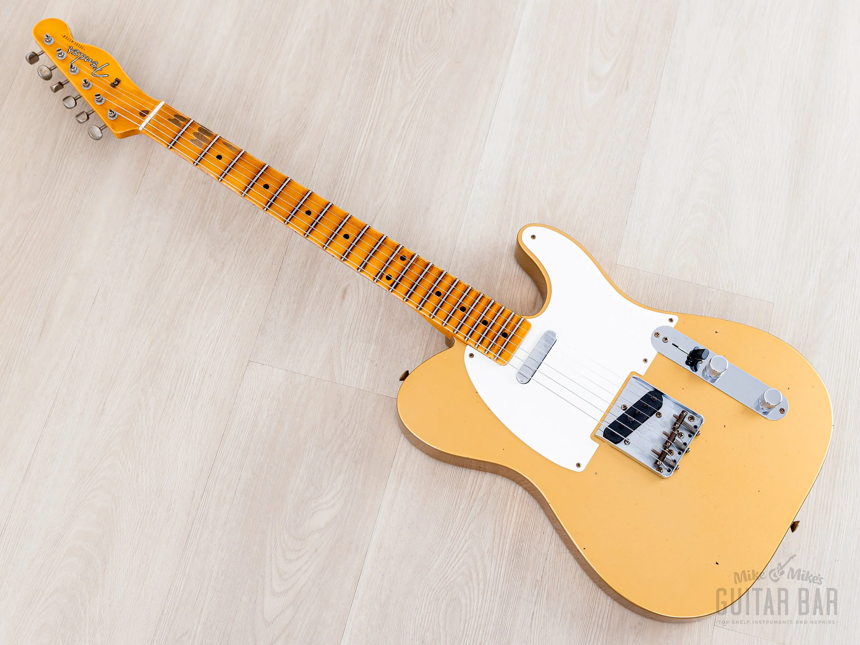 2023 Fender Custom Shop B2 1958 Telecaster Journeyman Relic Aged HLE Gold w/ Case & CoA, Lightweight - Image 10