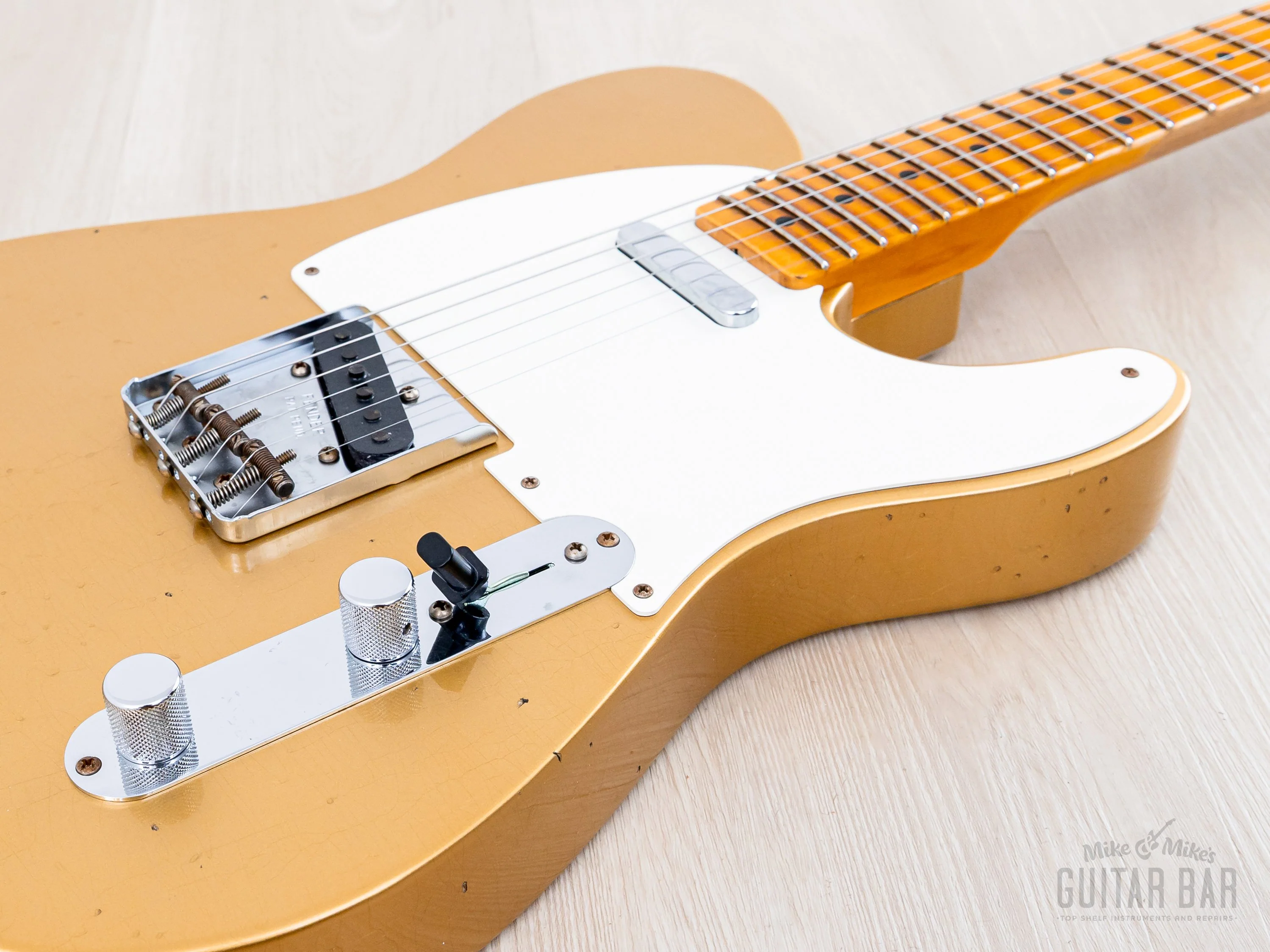 2023 Fender Custom Shop B2 1958 Telecaster Journeyman Relic Aged HLE Gold w/ Case & CoA, Lightweight - Image 6